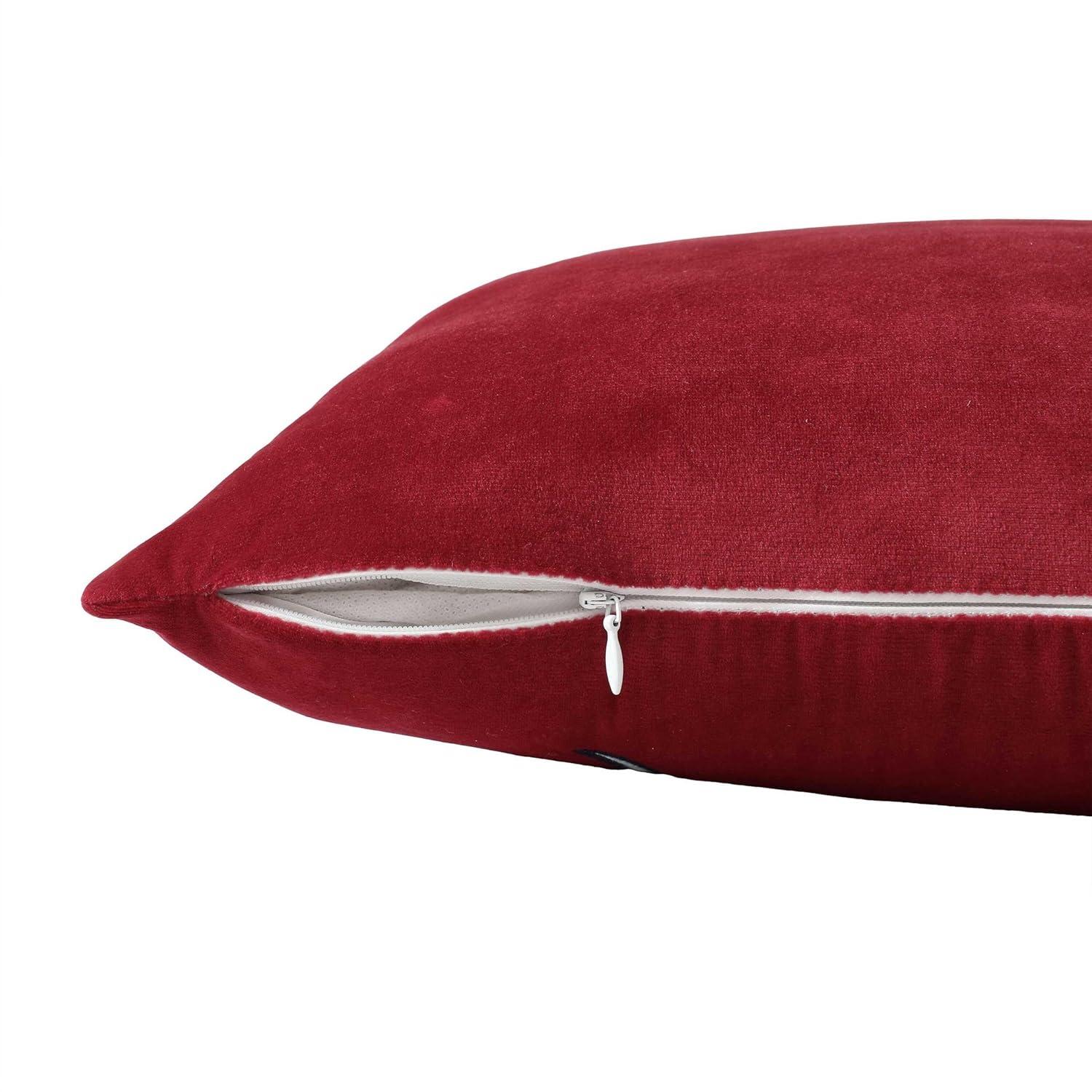 Tommy Bahama Throw Pillow Decorative Pillow with Zipper Enclosure, Super Soft and Cozy Home Decor, Holiday Marlin Red
