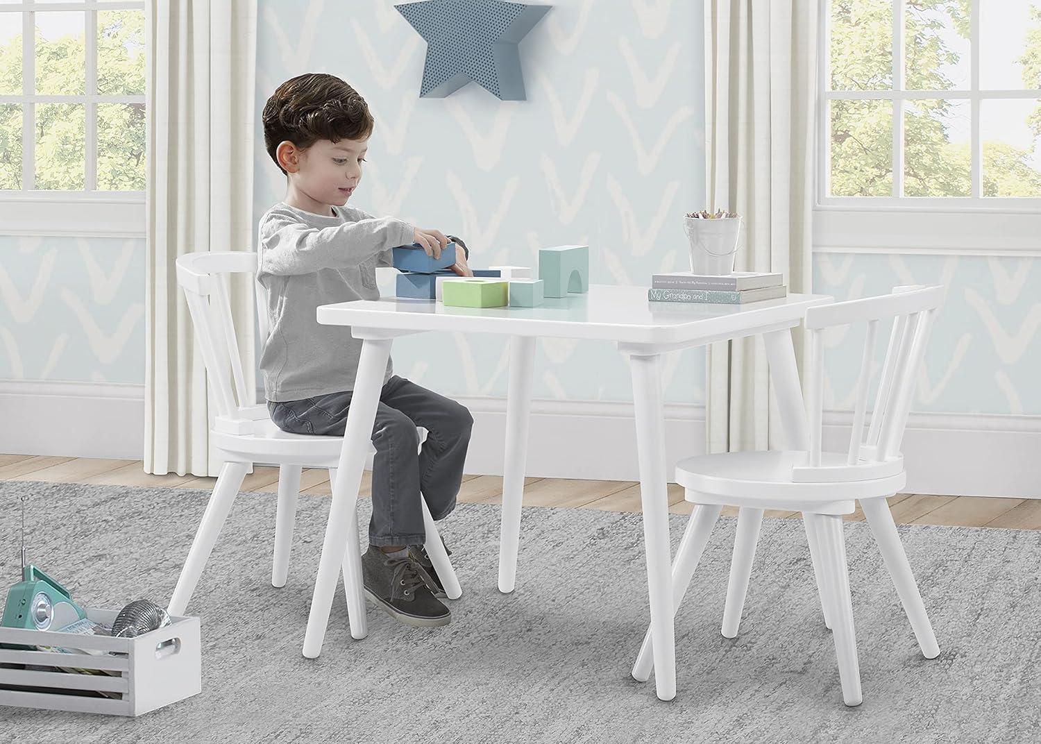 Delta Children Windsor 2-Piece Chair Set, Bianca White