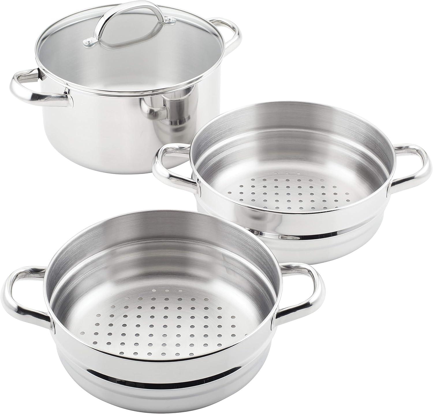 Prestige 6 Quarts Non-Stick Stainless Steel Steamer Pot