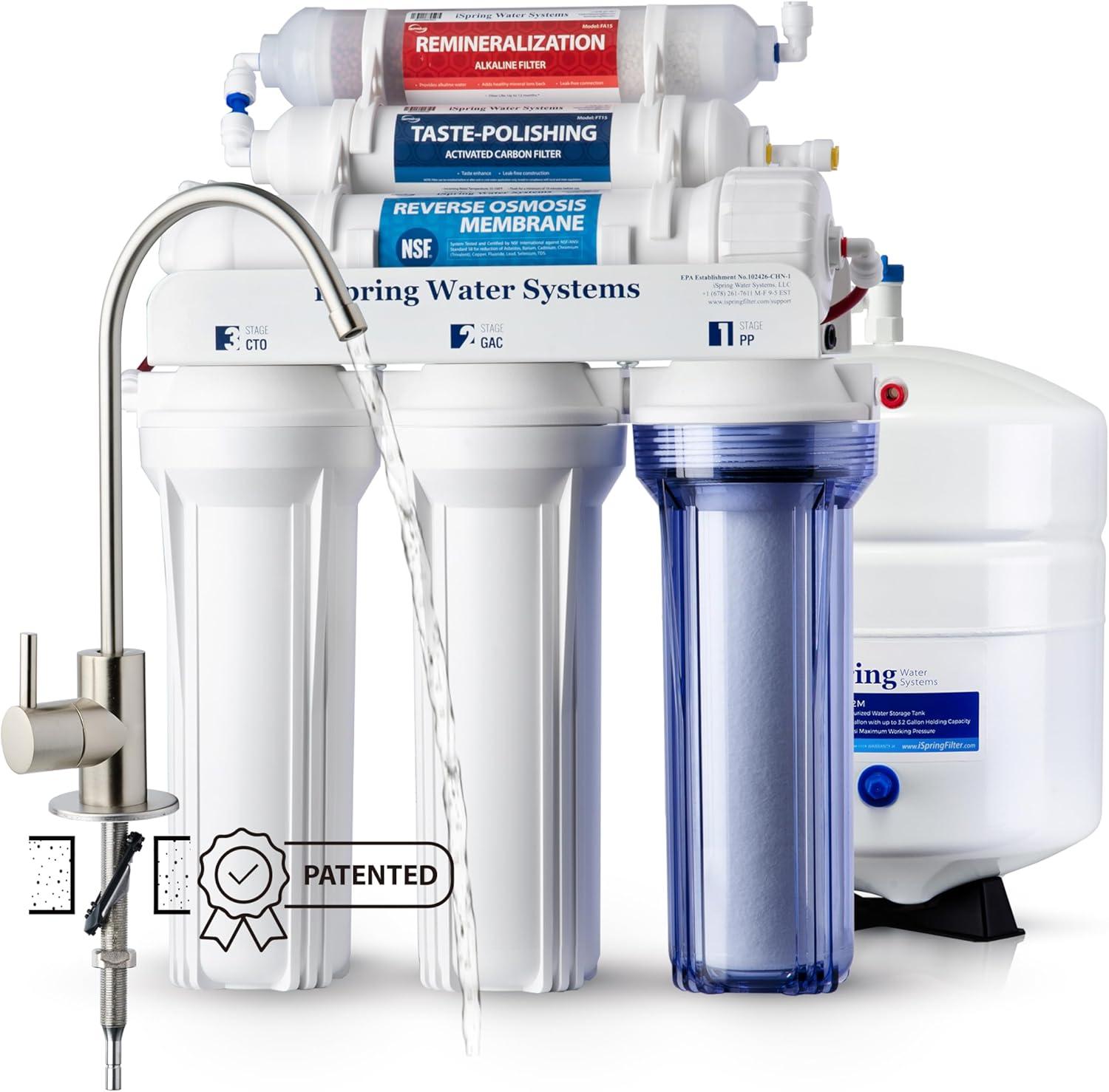 iSpring NSF Certified Drinking Water pH Alkaline Remineralization Filtration System