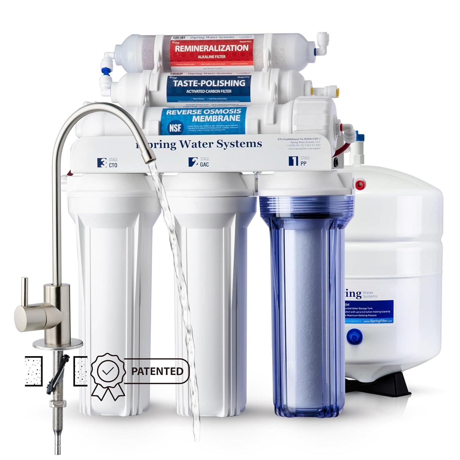 iSpring NSF Certified Drinking Water pH Alkaline Remineralization Filtration System