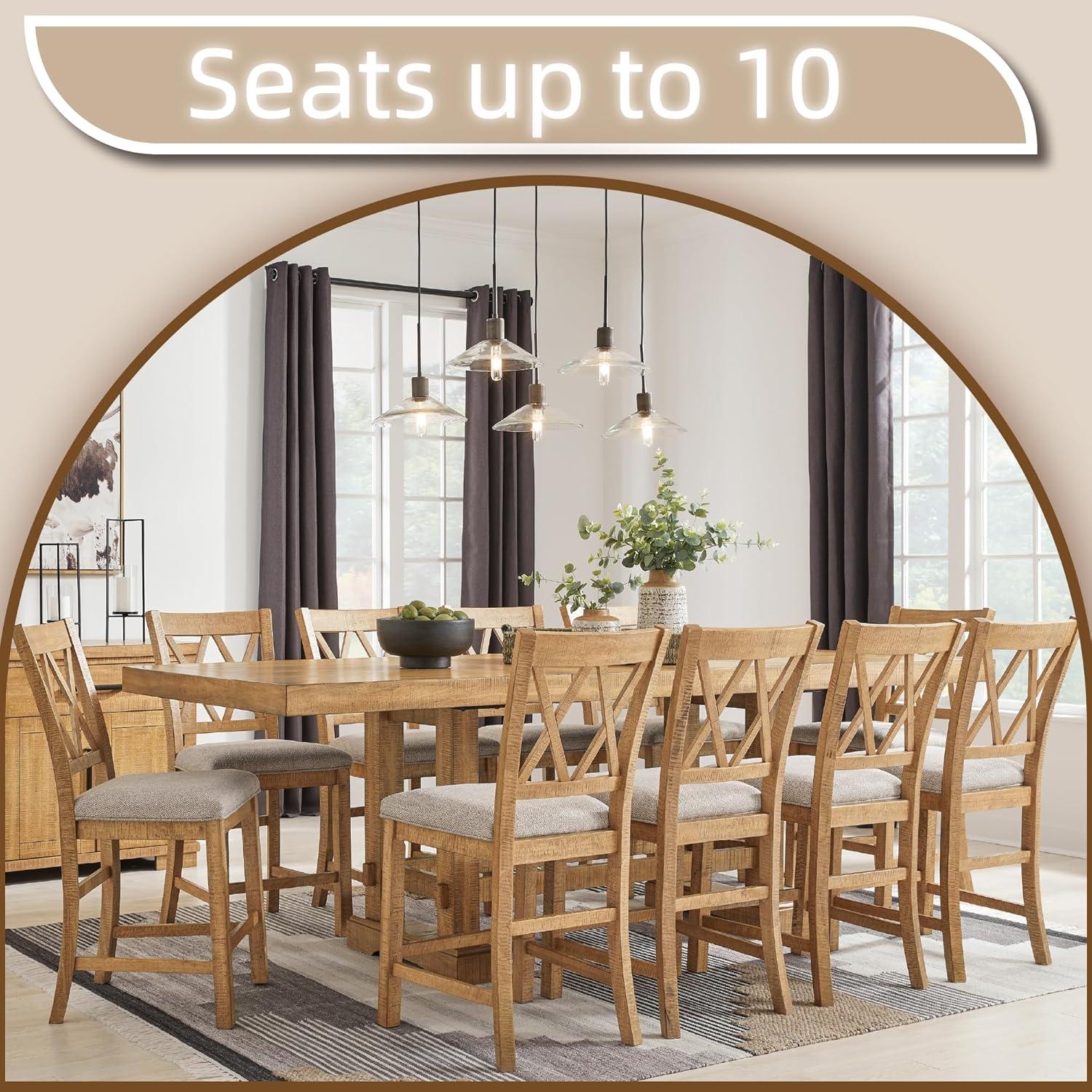 Ashley Furniture Havonplane Brown Counter Height Dining Extension Table