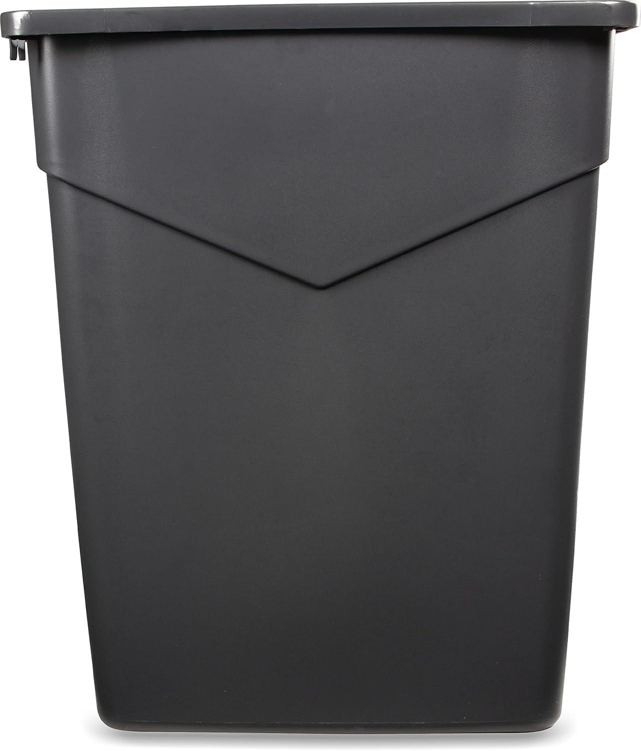 Carlisle 34201523 TrimLine Rectangle Waste Container Trash Can Only, 15 Gallon, Gray