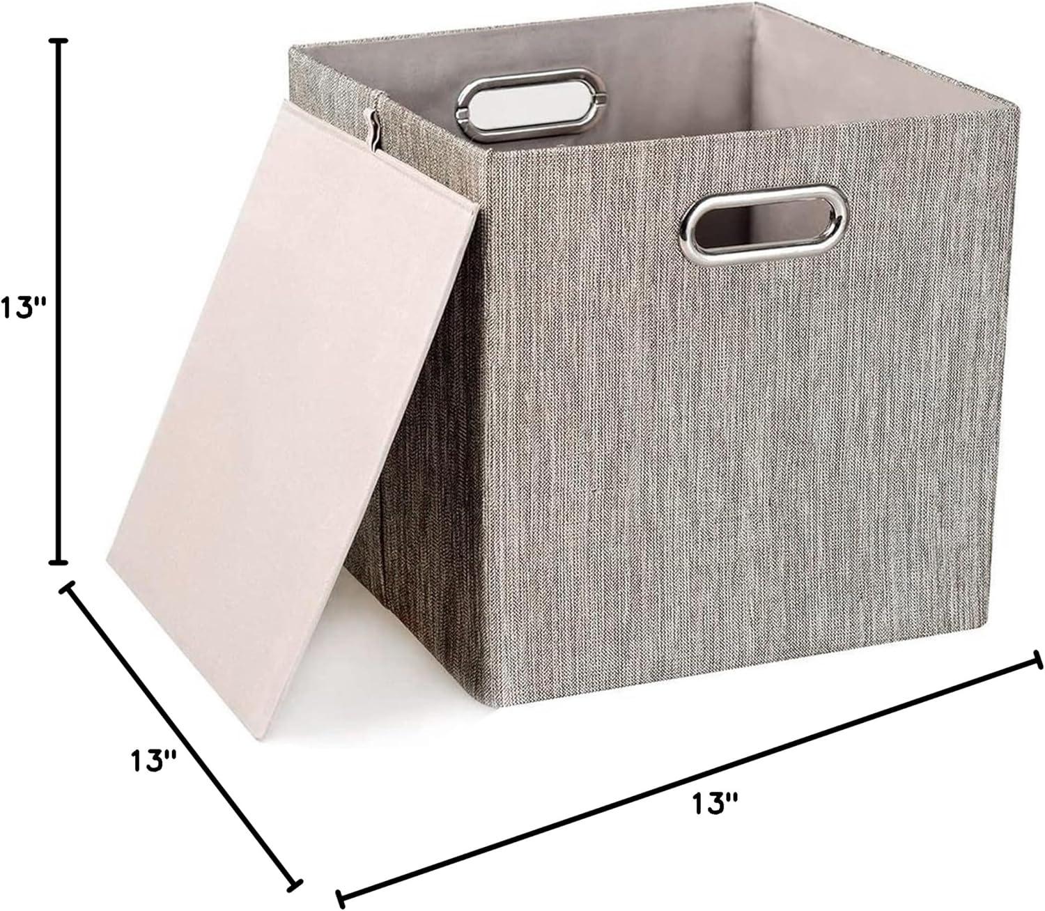 Posprica 3X Thicker Collapsible Storage Bins,13×13 Foldable Storage Cube Boxes Fabric Drawer for Closet Shelf Cabinet Bookcase
