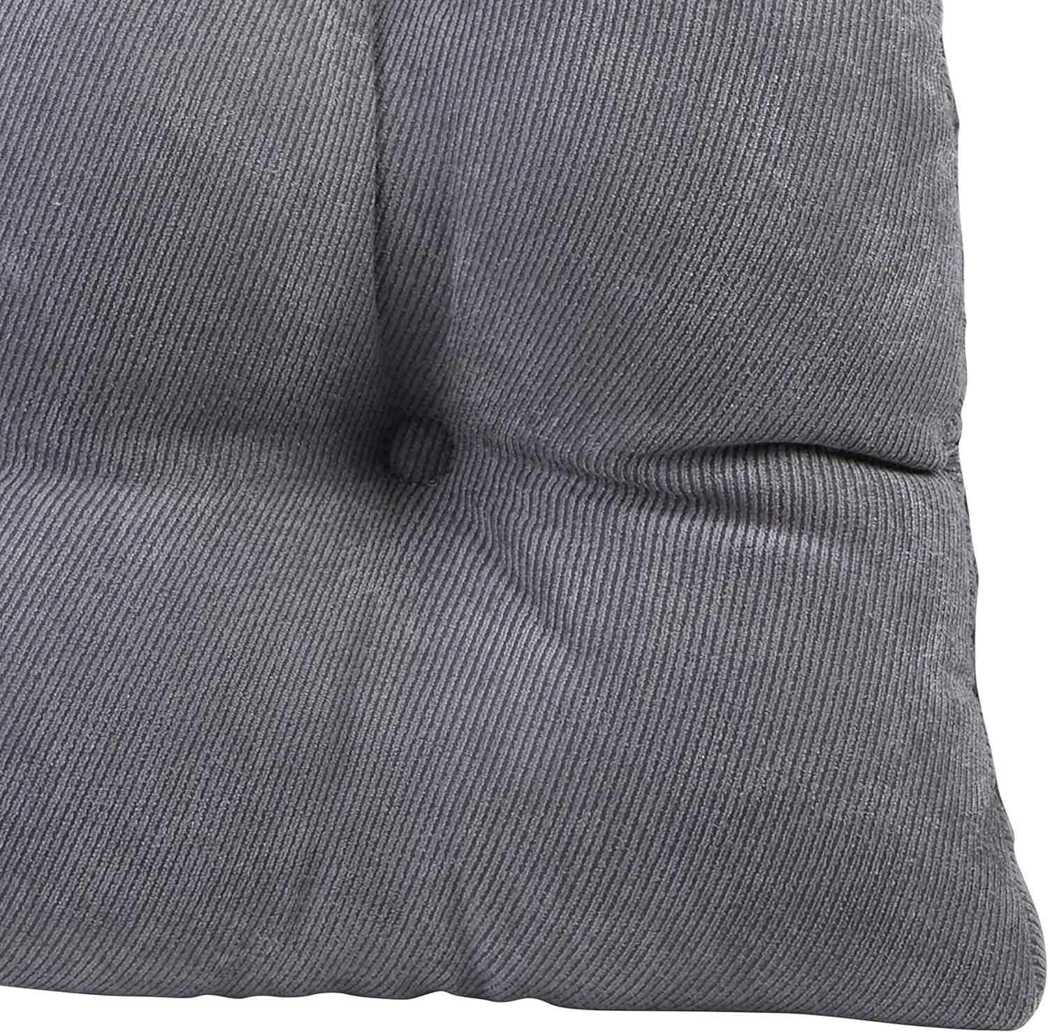 Klear Vu Gripper Overstuffed Universal Non-Slip Dining Chair Cushions for Kitchen Decor or Office Use, U-Shaped Skid-Proof Seat Pad, 15x15 Inches, 2 Count (Pack of 1), Linear Bluestone