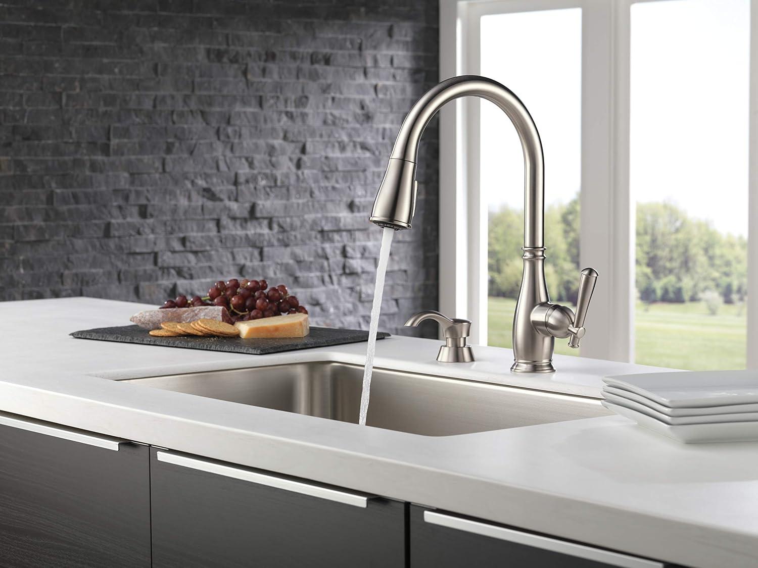 Delta Charmaine One Handle Stainless Steel Kitchen Faucet
