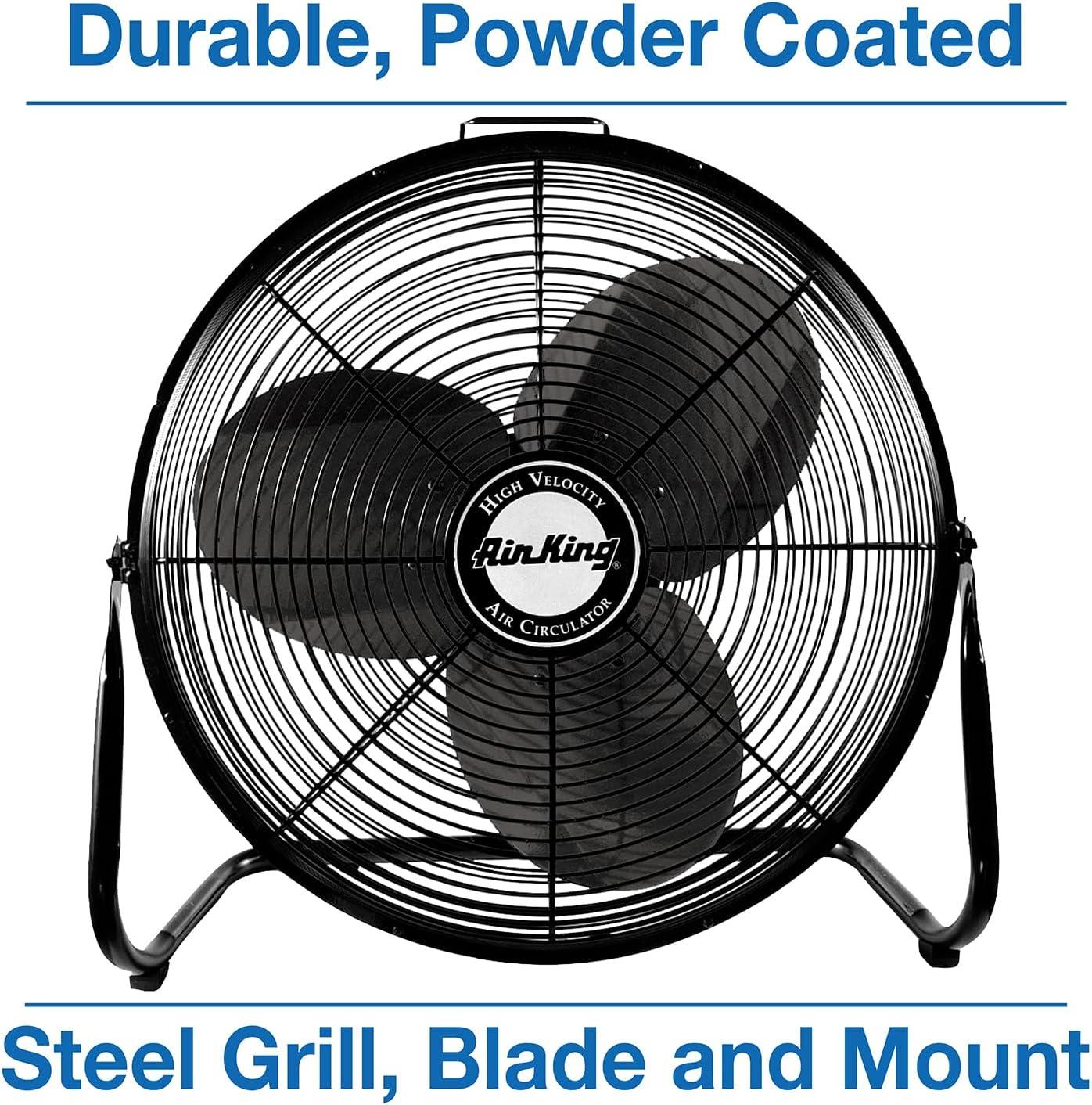 Air King 3-Speed Indoor Industrial Open Motor Pivoting Floor Fan | Wayfair
