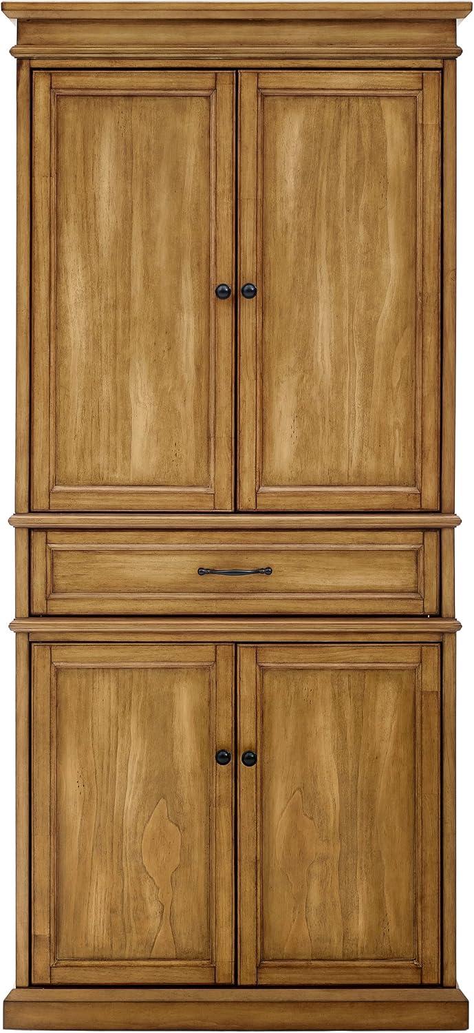 Parsons Pantry Storage Wood/Mahogany - Crosley: Adjustable Shelving, Drawer, Traditional Style