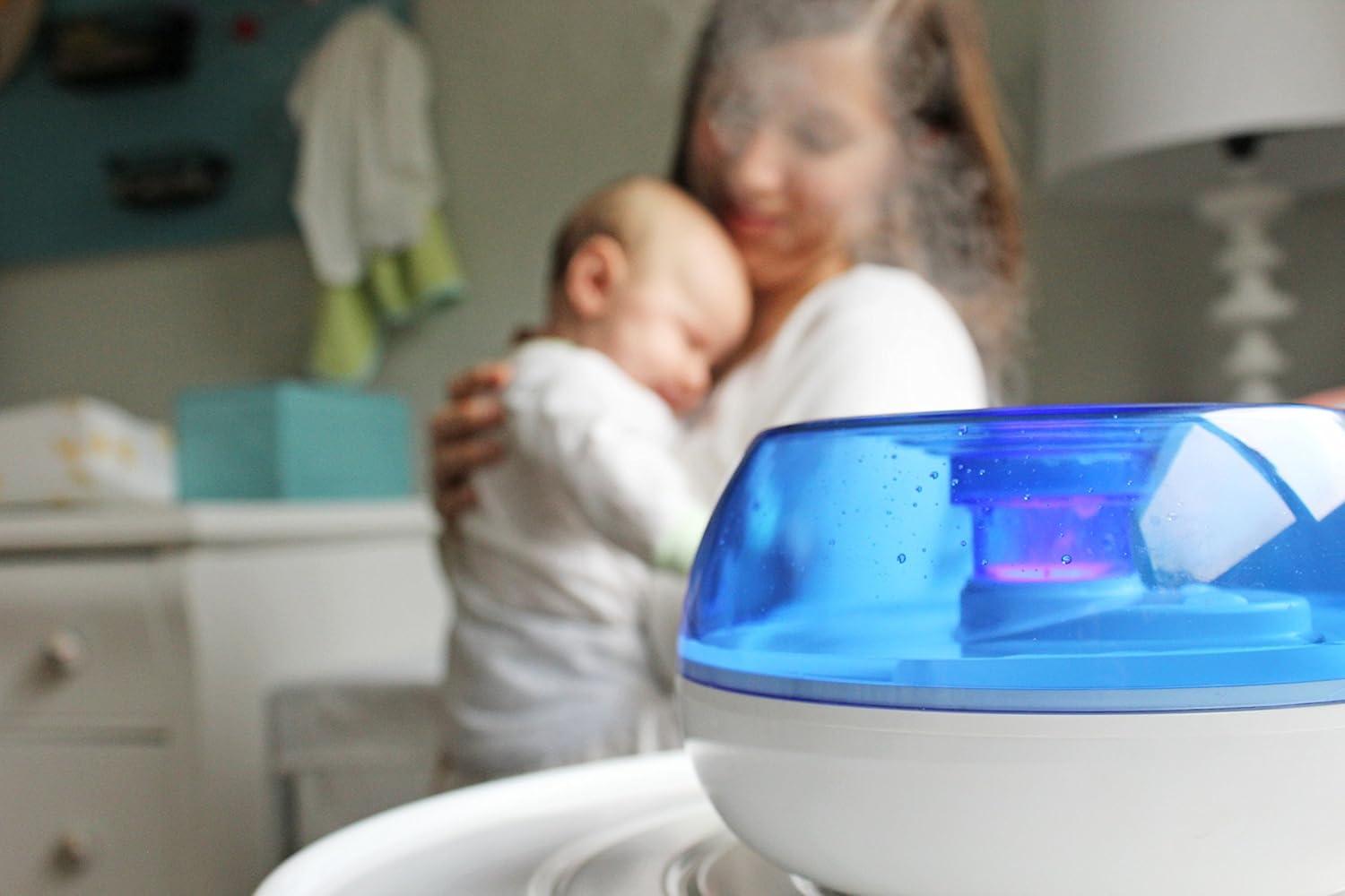 Crane USA 0.2 Gal. Personal Ultrasonic Cool Mist Humidifier for Small Rooms