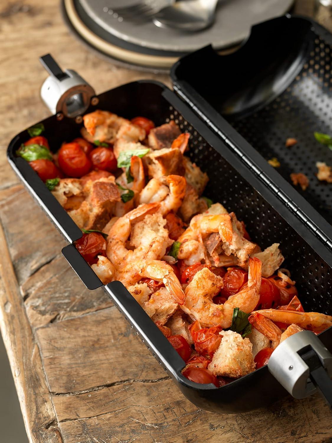 Universal Grill Rotisserie Basket For Vegetables, Meat and Fish