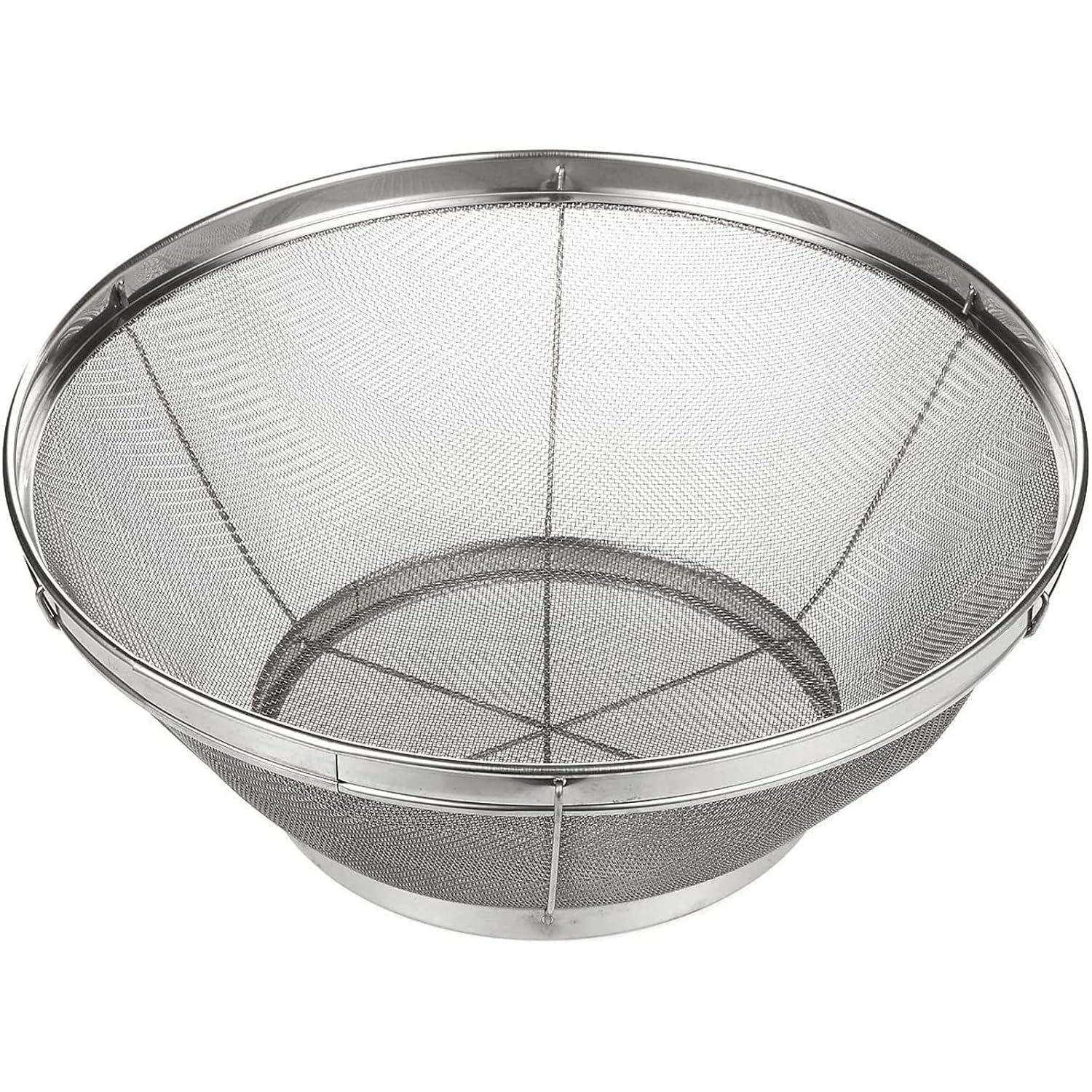 [Juvale] Juvale Large Fine Mesh Pasta Strainer, Metal Colander for Rice, Quinoa, Yogurt, 11 x 4 In