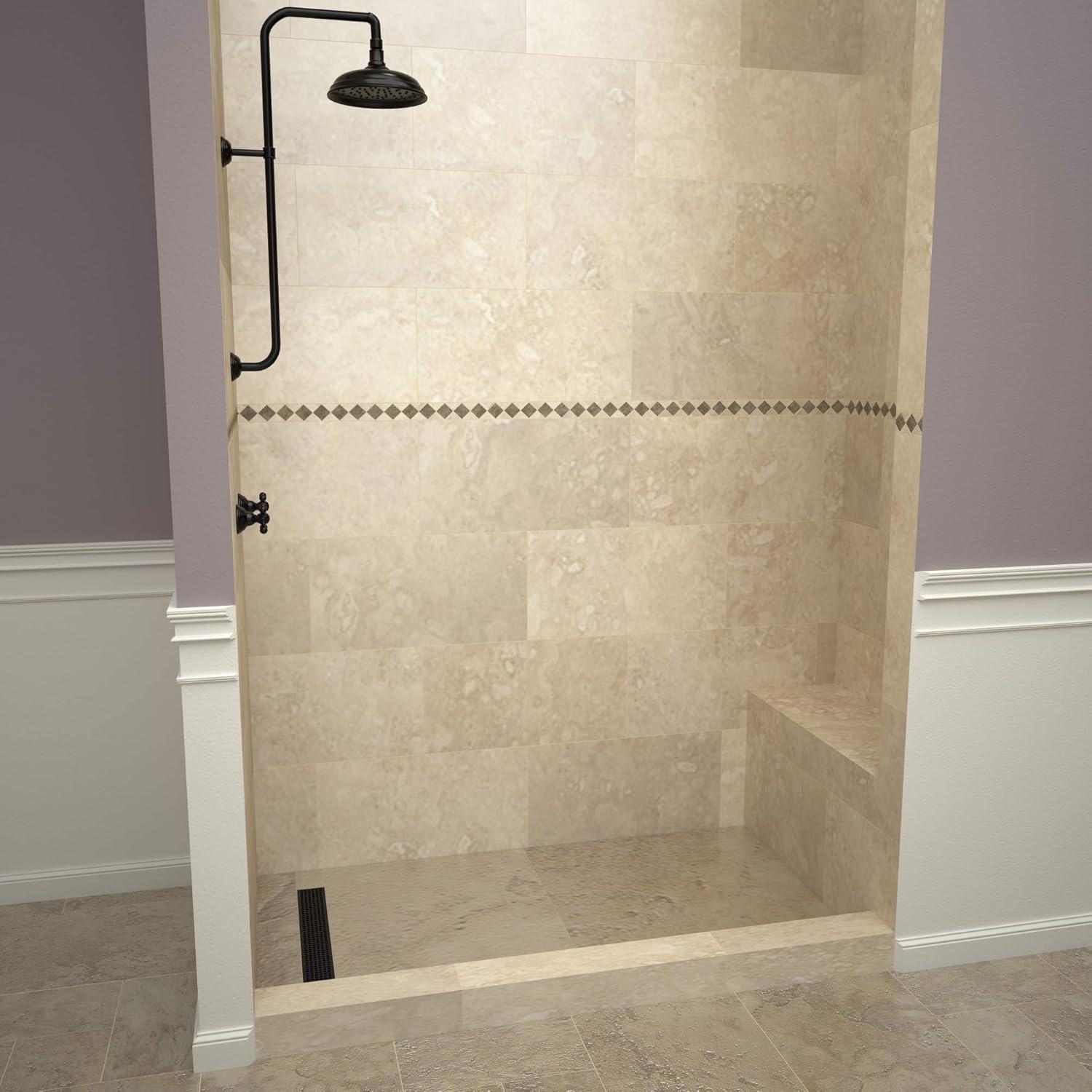 Tile Redi Rt4860l-Rb48-Kit Base'n Bench 72" X 48" Rectangular Shower Base - Tileable