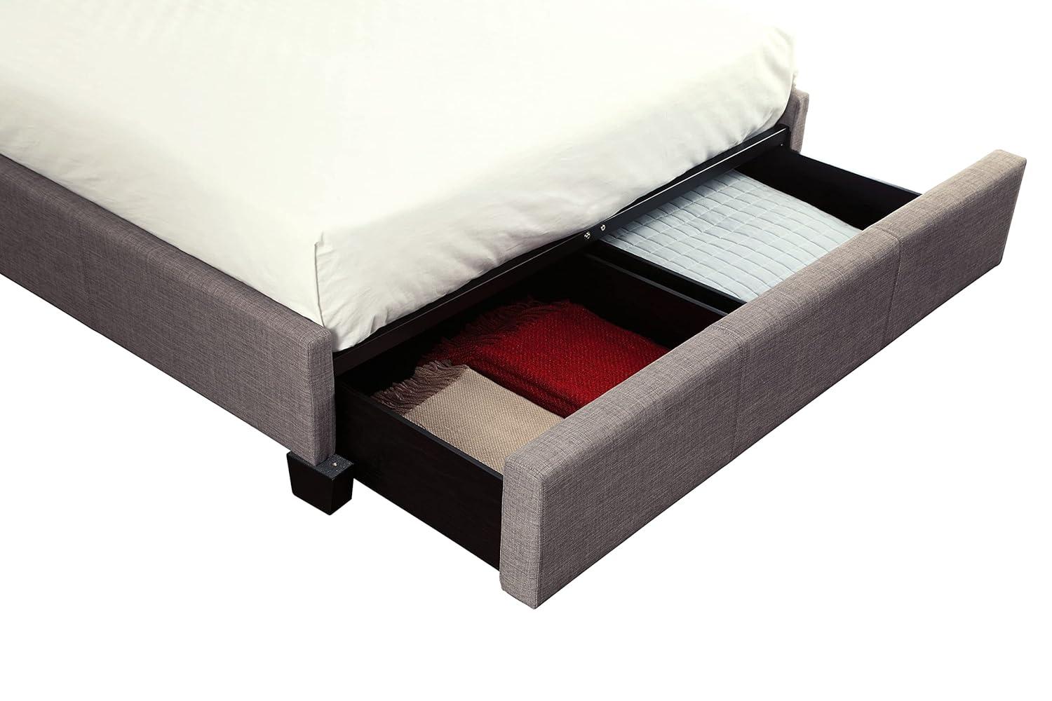 Geneva - Madeleine Dolphin Upholstered Panel Storage Bed