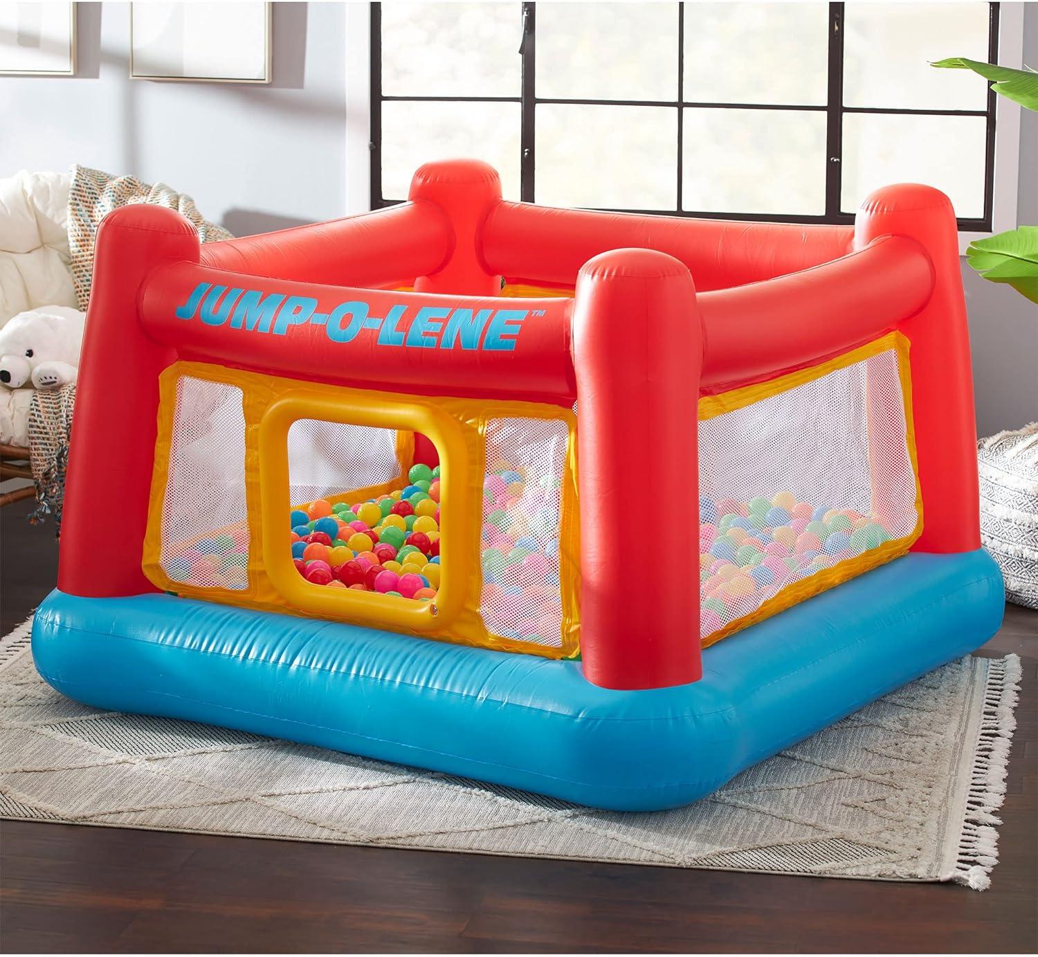 Intex 2 Pack Inflatable Jump-O-Lene Indoor or Outdoor Playhouse Bounce Castle House