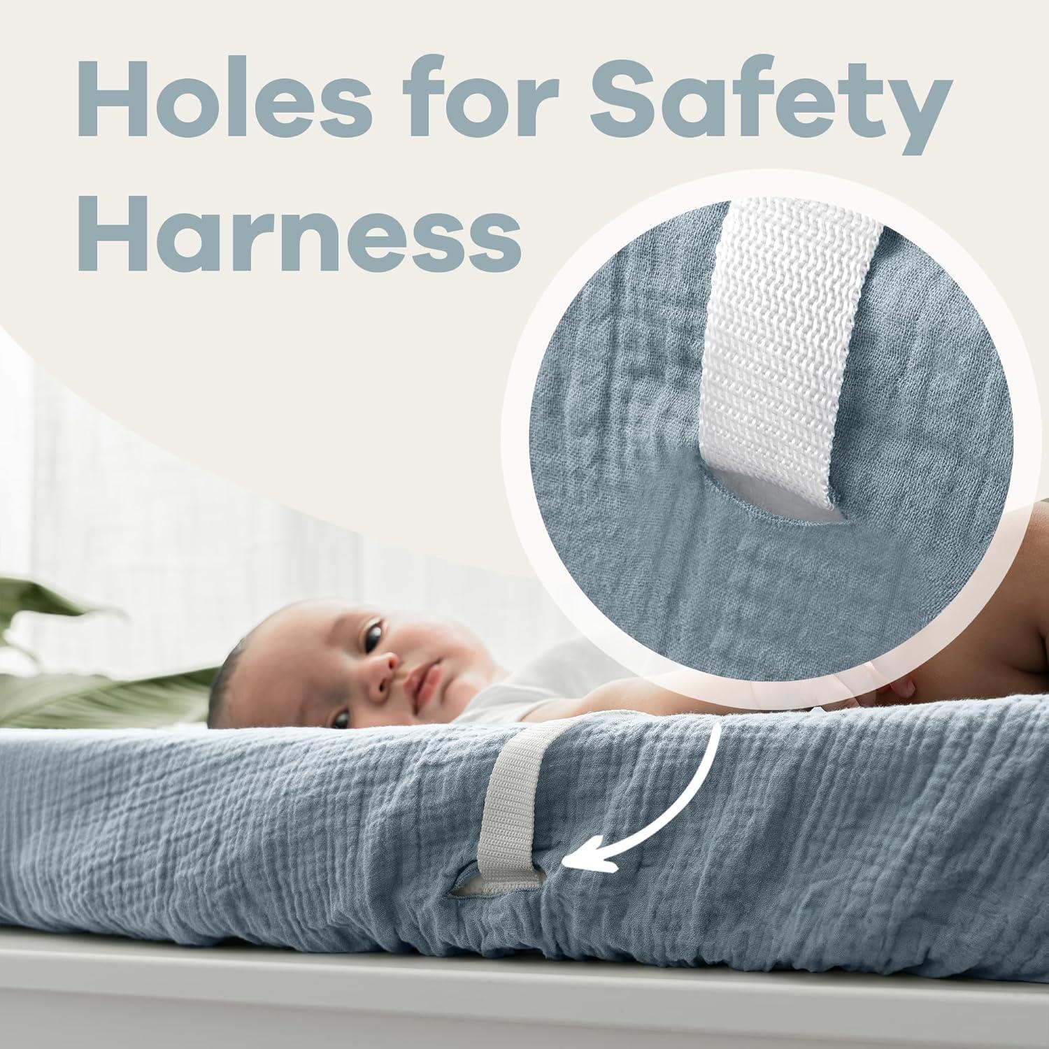 Comfy Cubs Comfy Cubs Muslin Fitted Changing Pad Cover, Changing Pad Sheets