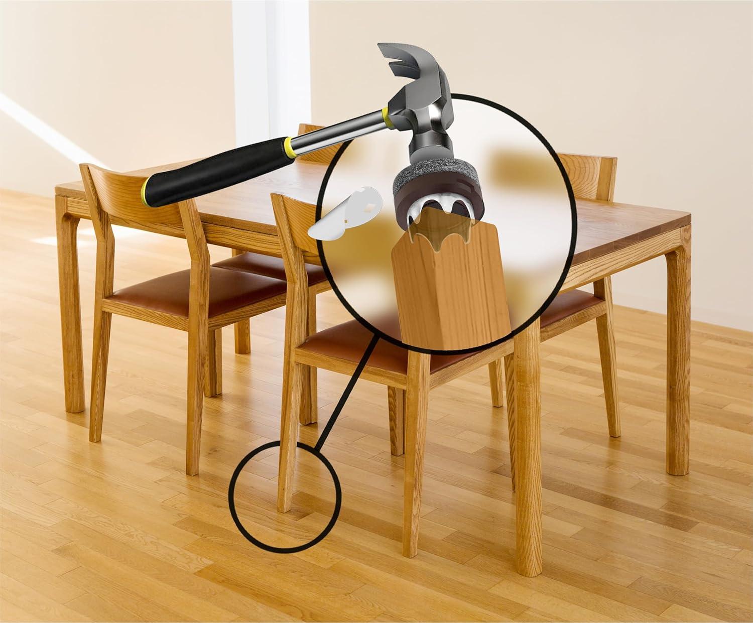 Slipstick Gorillafelt Cb257 Chair Leg Floor Protectors/Felt Glides (Set Of 16) Tap On Felt Furniture Pads Guaranteed To Stay On, 1 Inch Round Sliders (Set of 16)