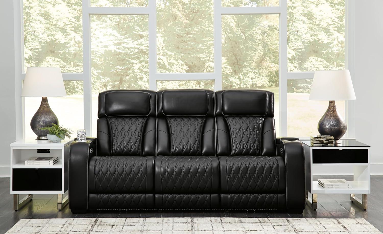 Ashley Furniture Boyington Black Power Reclining Sofa