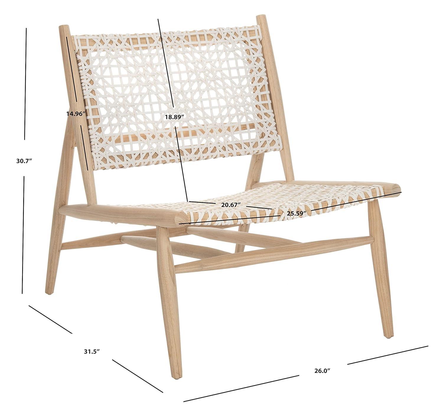 Bandelier Accent Chair - ACH1000 - Light Natural/White - Safavieh