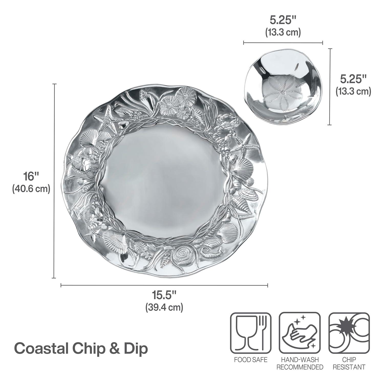 Wilton Armetale Wilton Armetale Coastal Medium Round Serving Bowl, 11.5-Inch -
