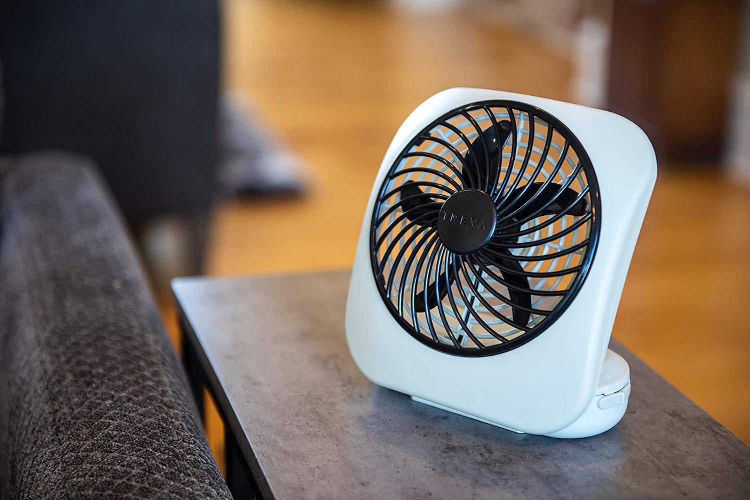 O2COOL Treva 5 Inch Battery Powered Portable Desk Fan - Gray