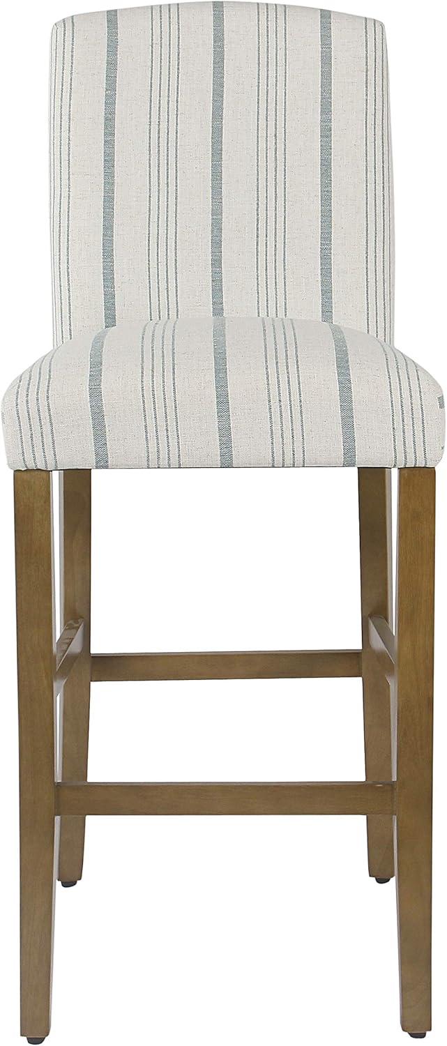 Classic Parsons High Back Barstool Blue - HomePop: Upholstered, Padded, Wood Legs, 250lb Capacity
