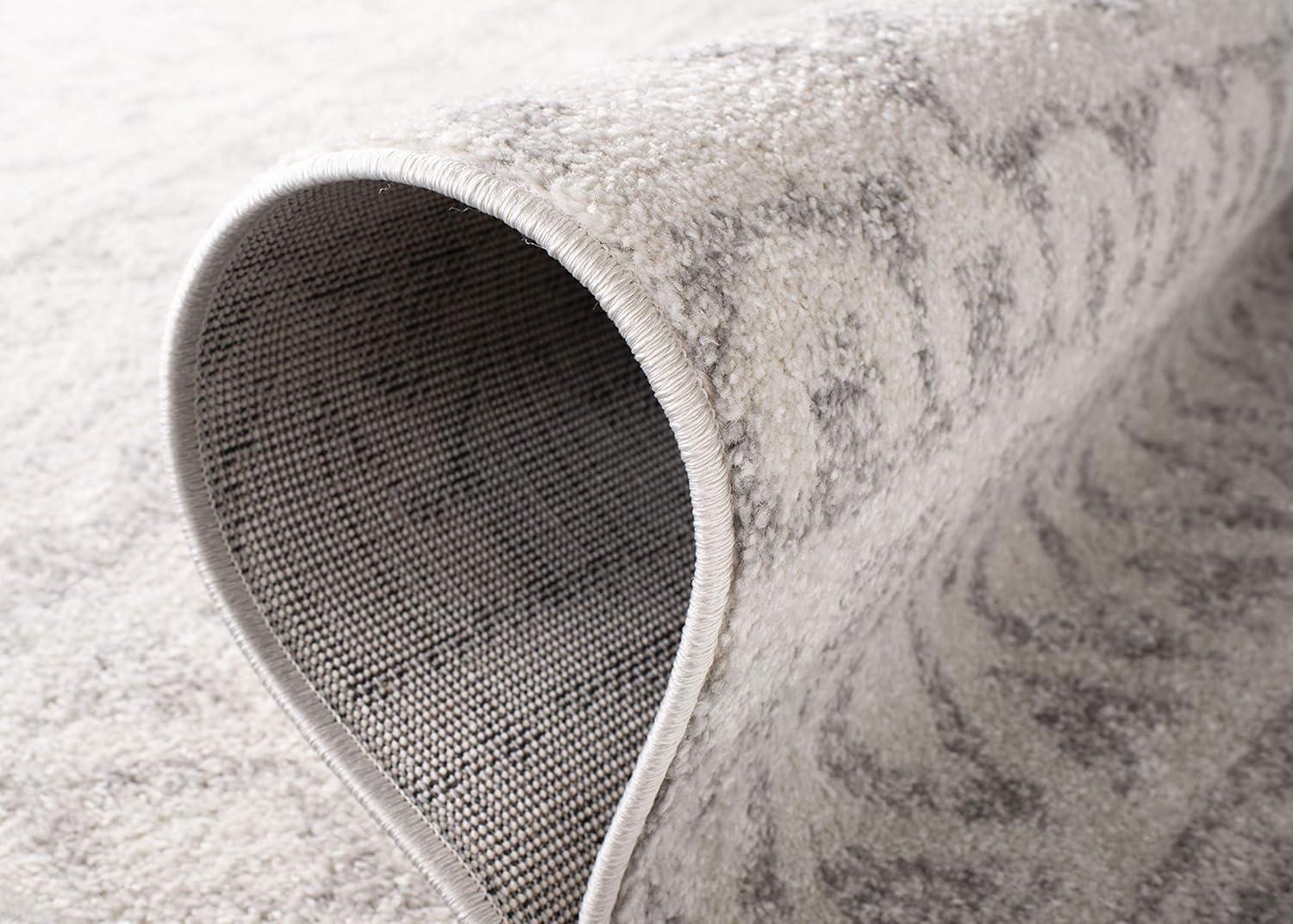 Adirondack ADR119 Machine Made Indoor Area Rug - Ivory/Silver - 6'x6' - Safavieh