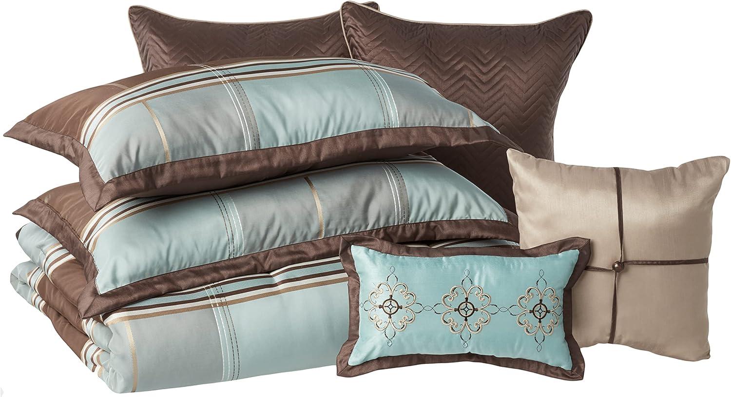 Lincoln Reversible 8 Piece Jaquard Comforter Set