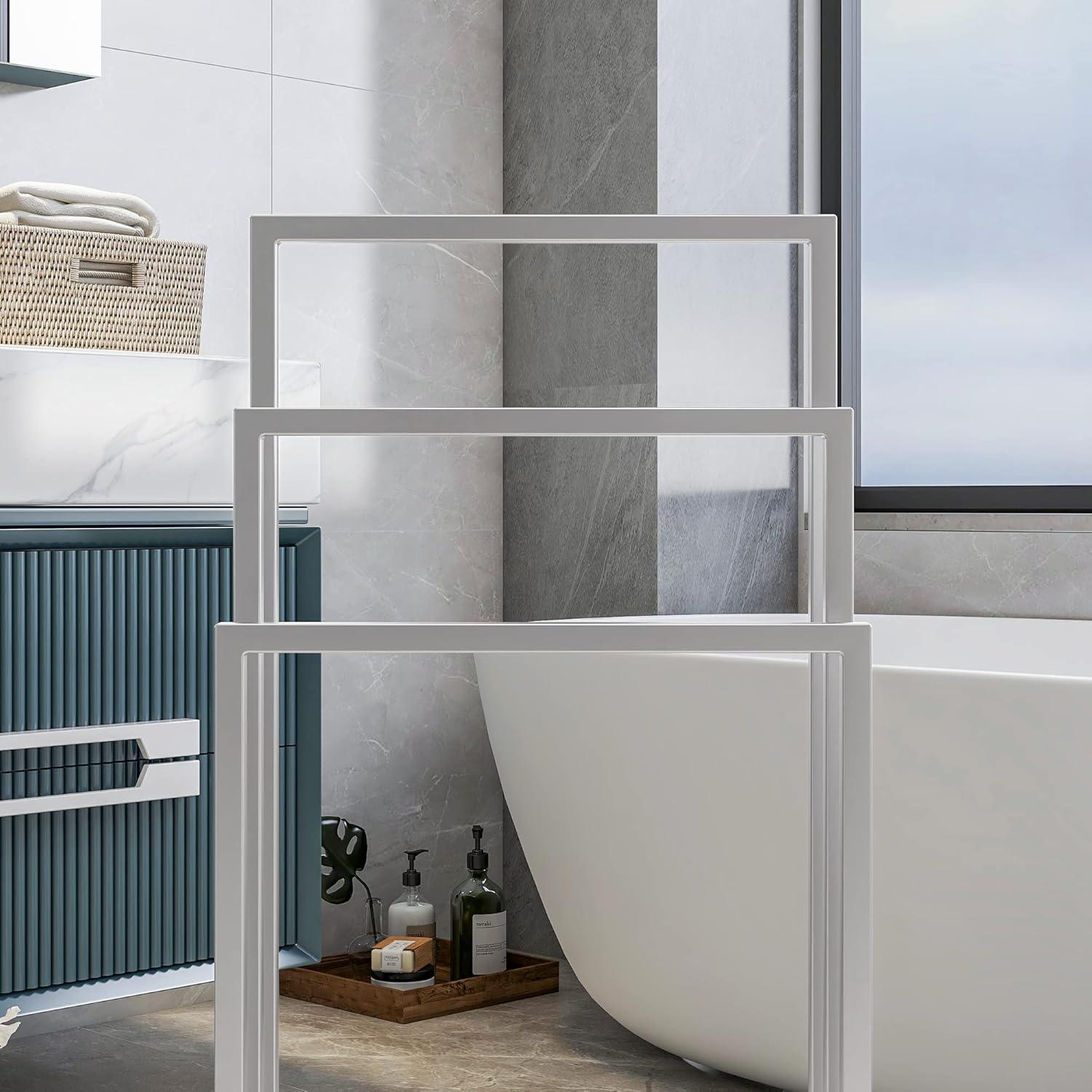 Freestanding 3-tier metal towel rack