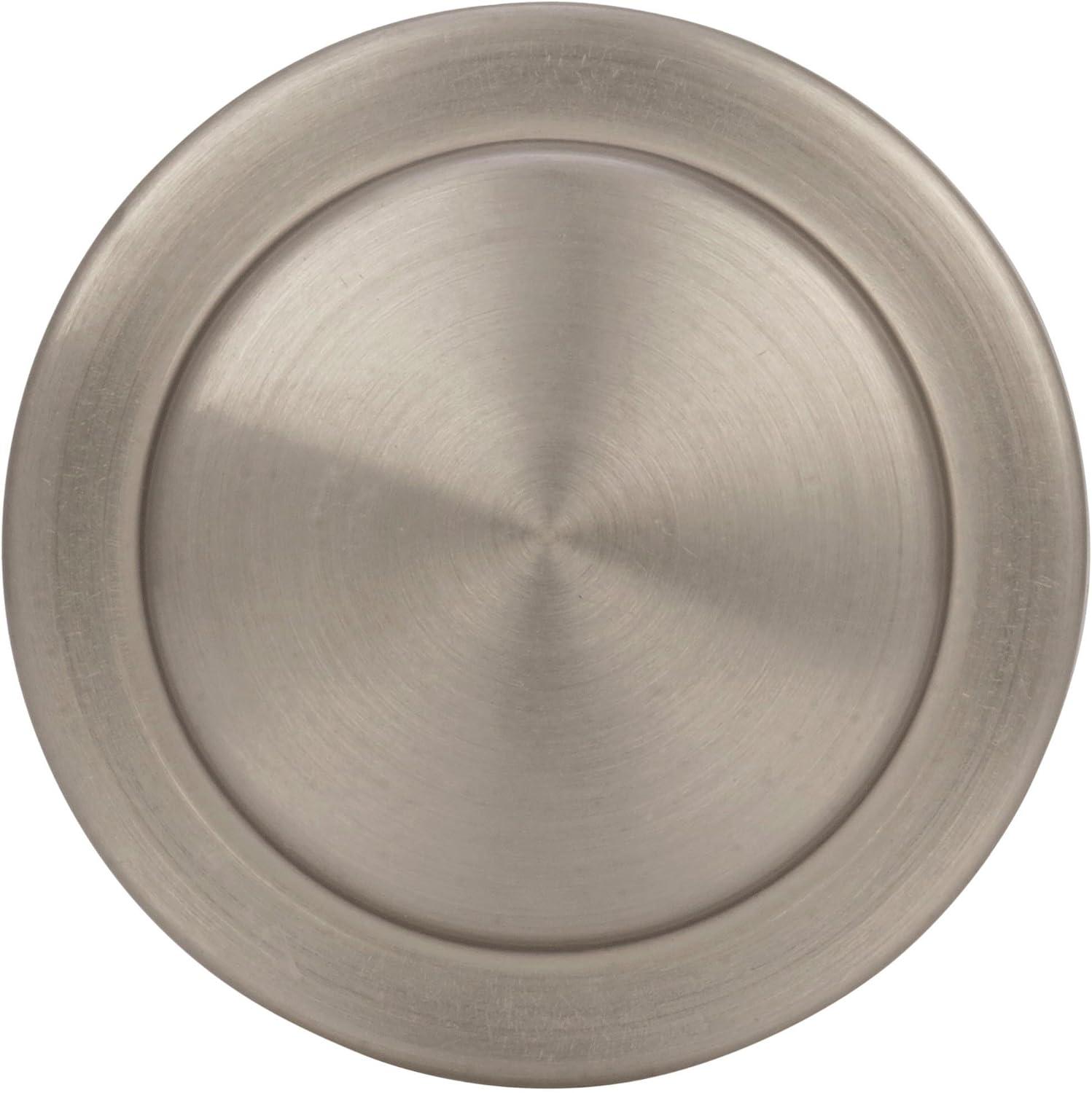 Brushed Satin Nickel Round Industrial Cabinet Knob