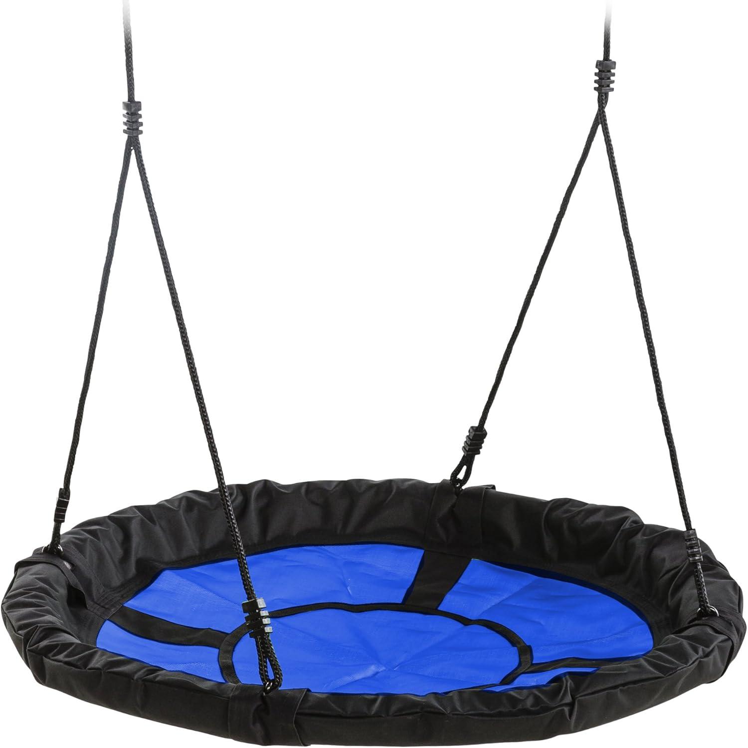 Swing-N-Slide  40" Nest Swing - Blue with Black Ropes - 40" L x 40" W x 70" H