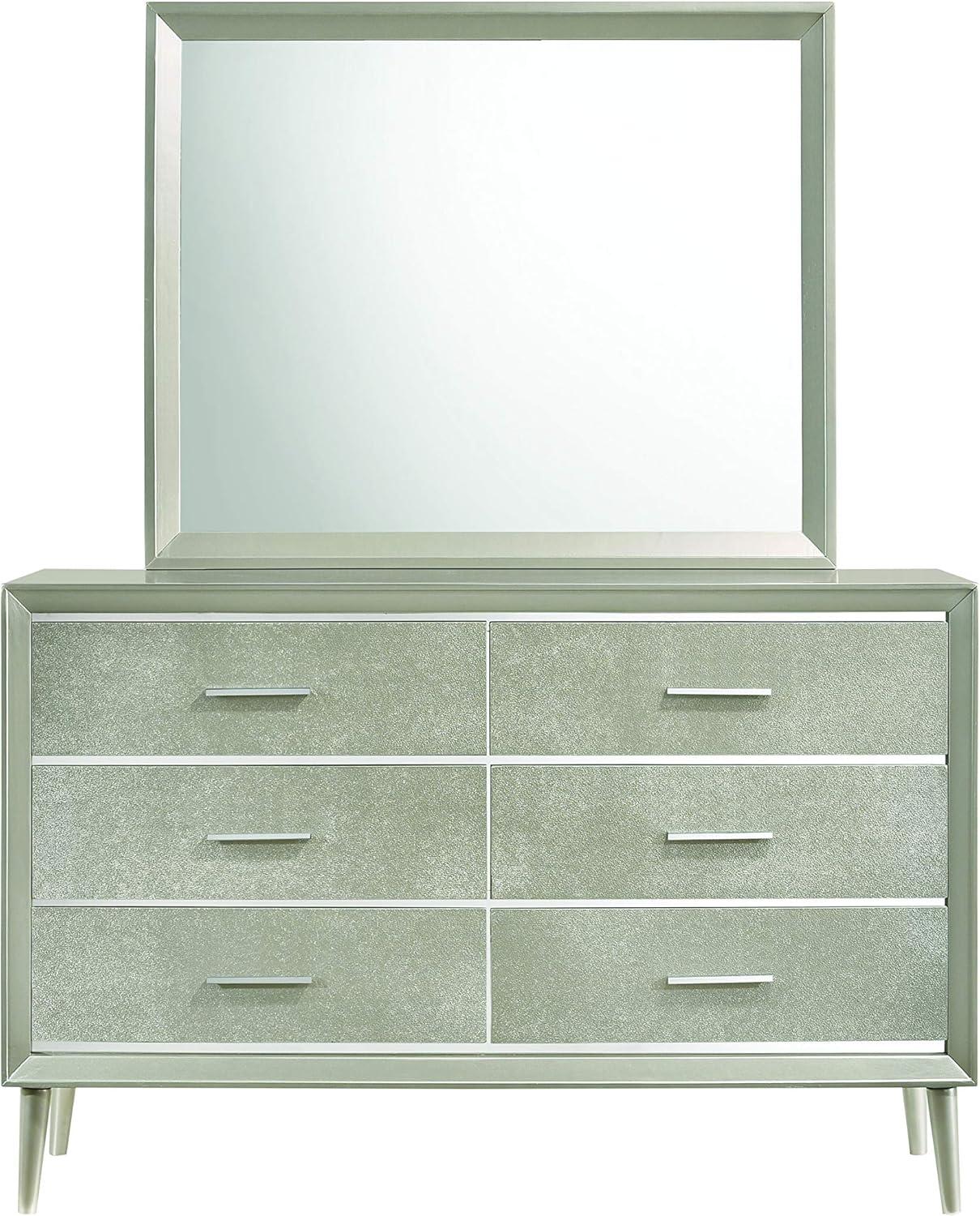 Ramon Dresser Mirror Metallic Sterling