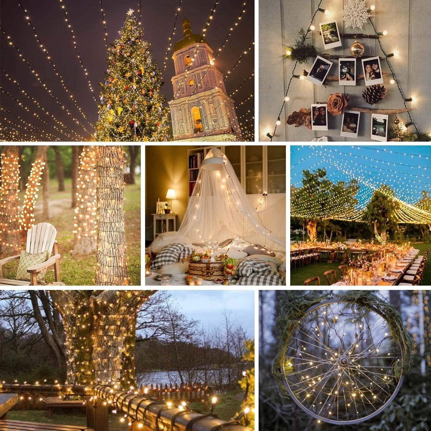 82FT Warm White LED Outdoor Christmas Fairy String Lights