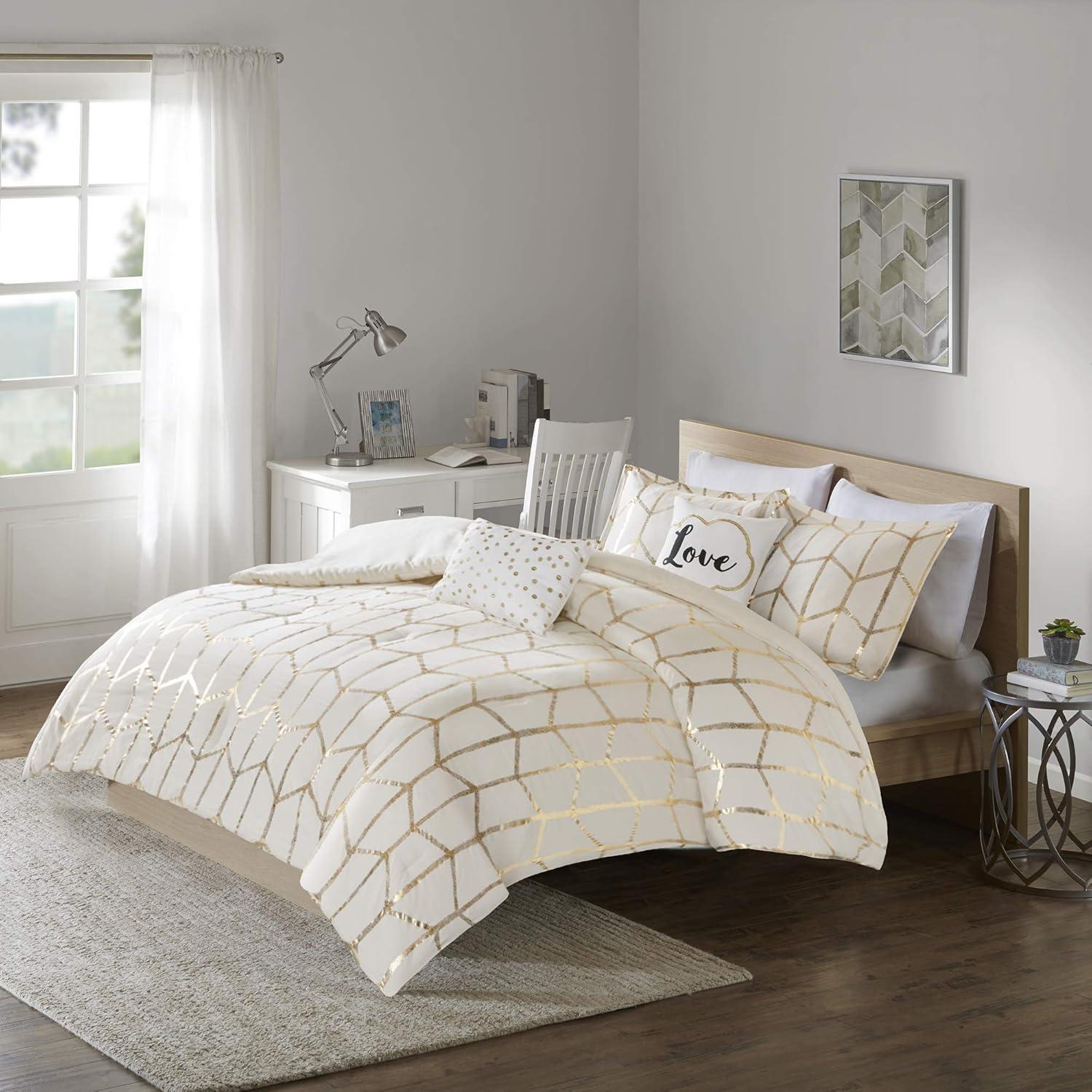 Arielle Metallic Printed Comforter Set