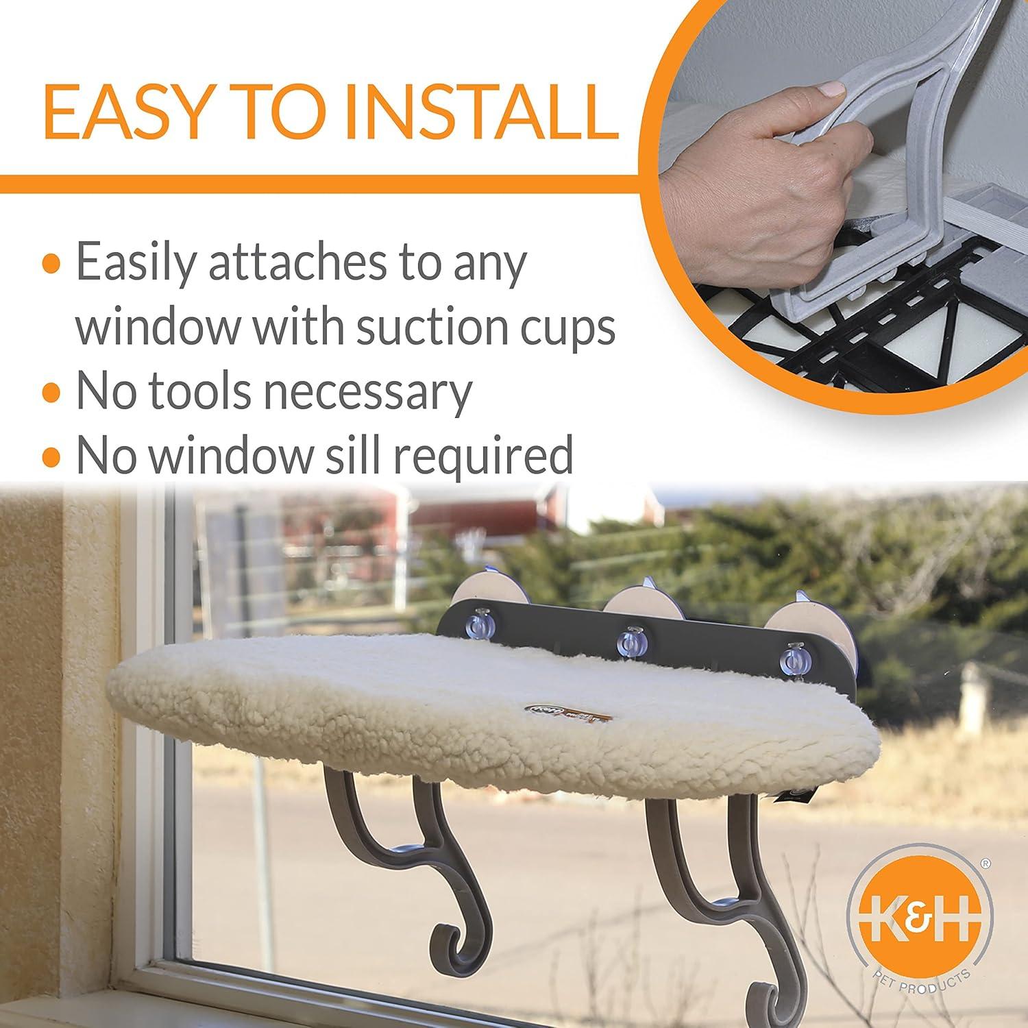 K&H Pet Products Universal Mount Kitty Sill Original Fleece 14 X 24 Inches