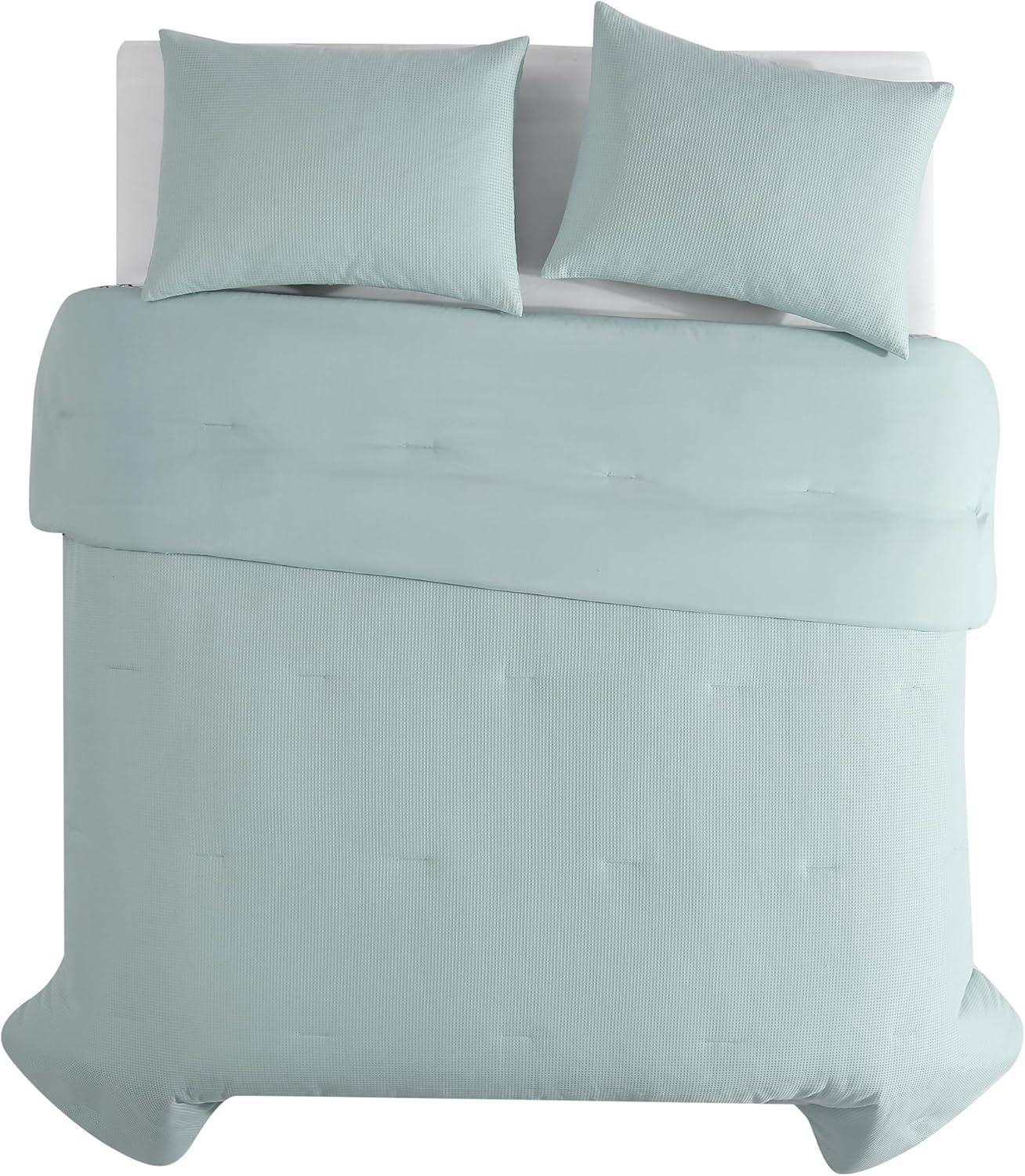 True Comfort Cotton Blend Waffle Comforter Set