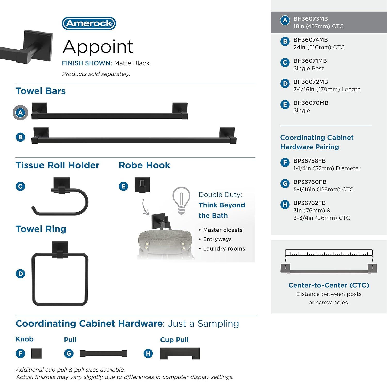 Appoint 19.87" Wall Mounted Towel Bar