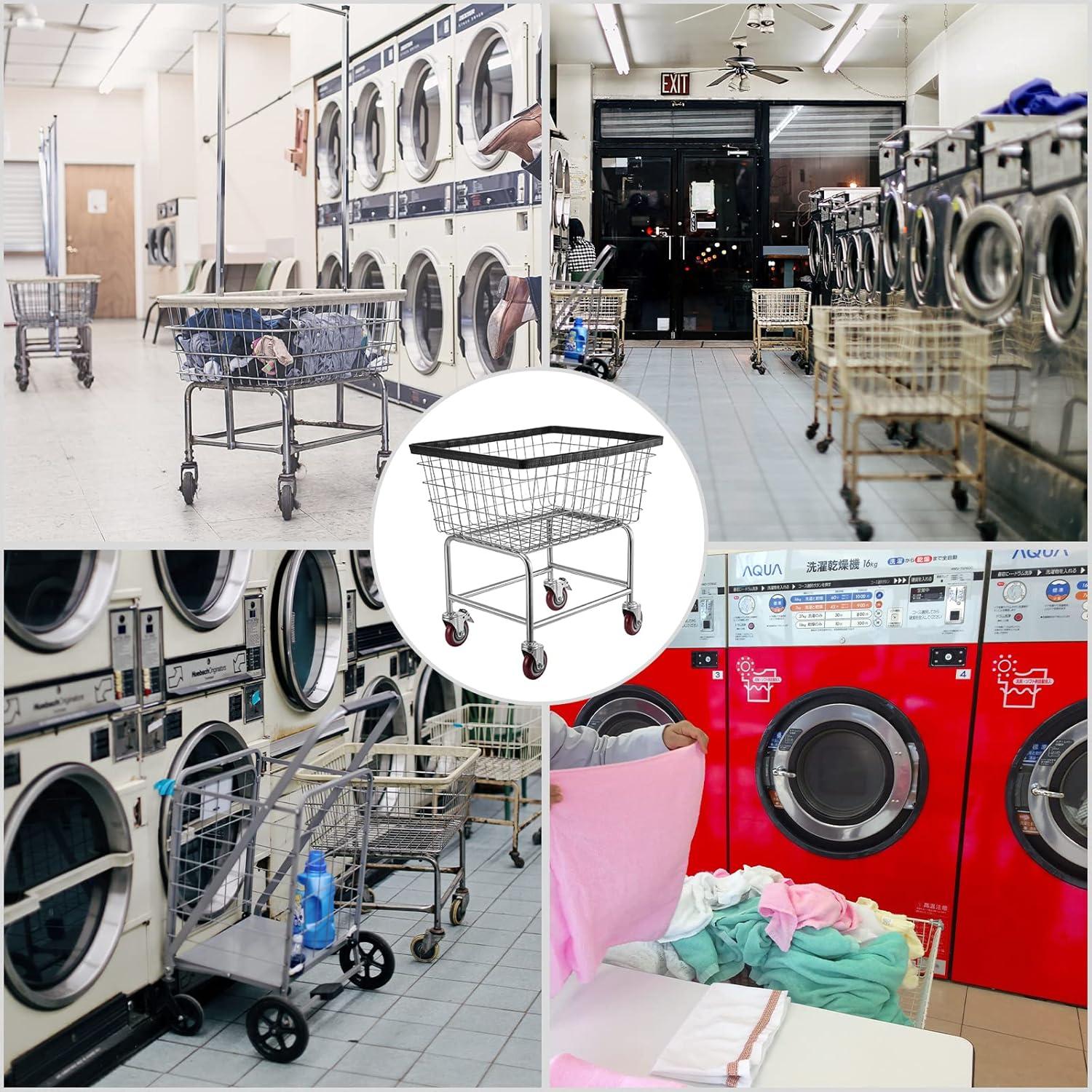 21 x 27 x 27.5 in. Wire Laundry Cart