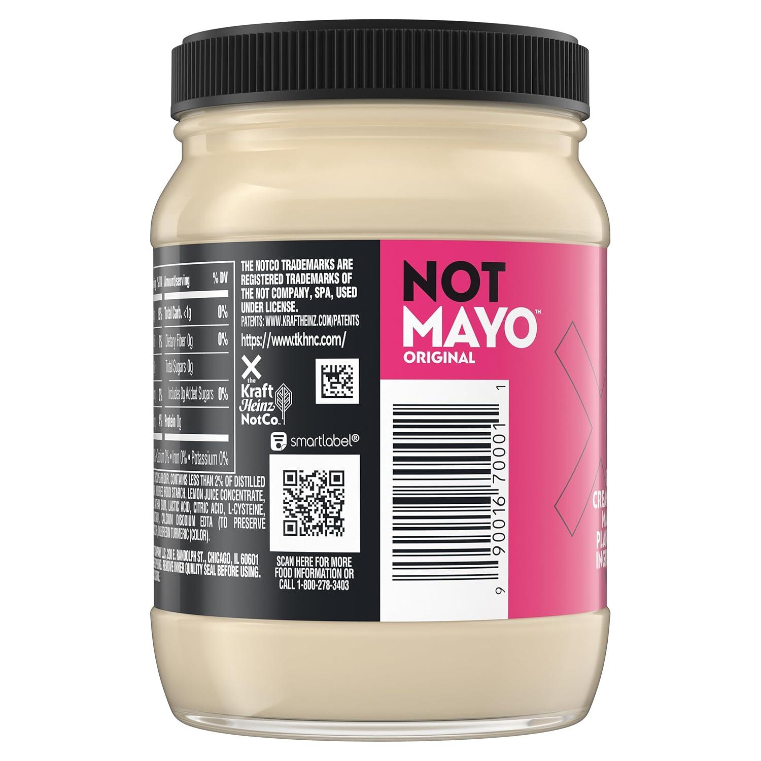 Kraft Heinz NotCo Plant Based Dressing Mayo Original, 15 fo Bottle