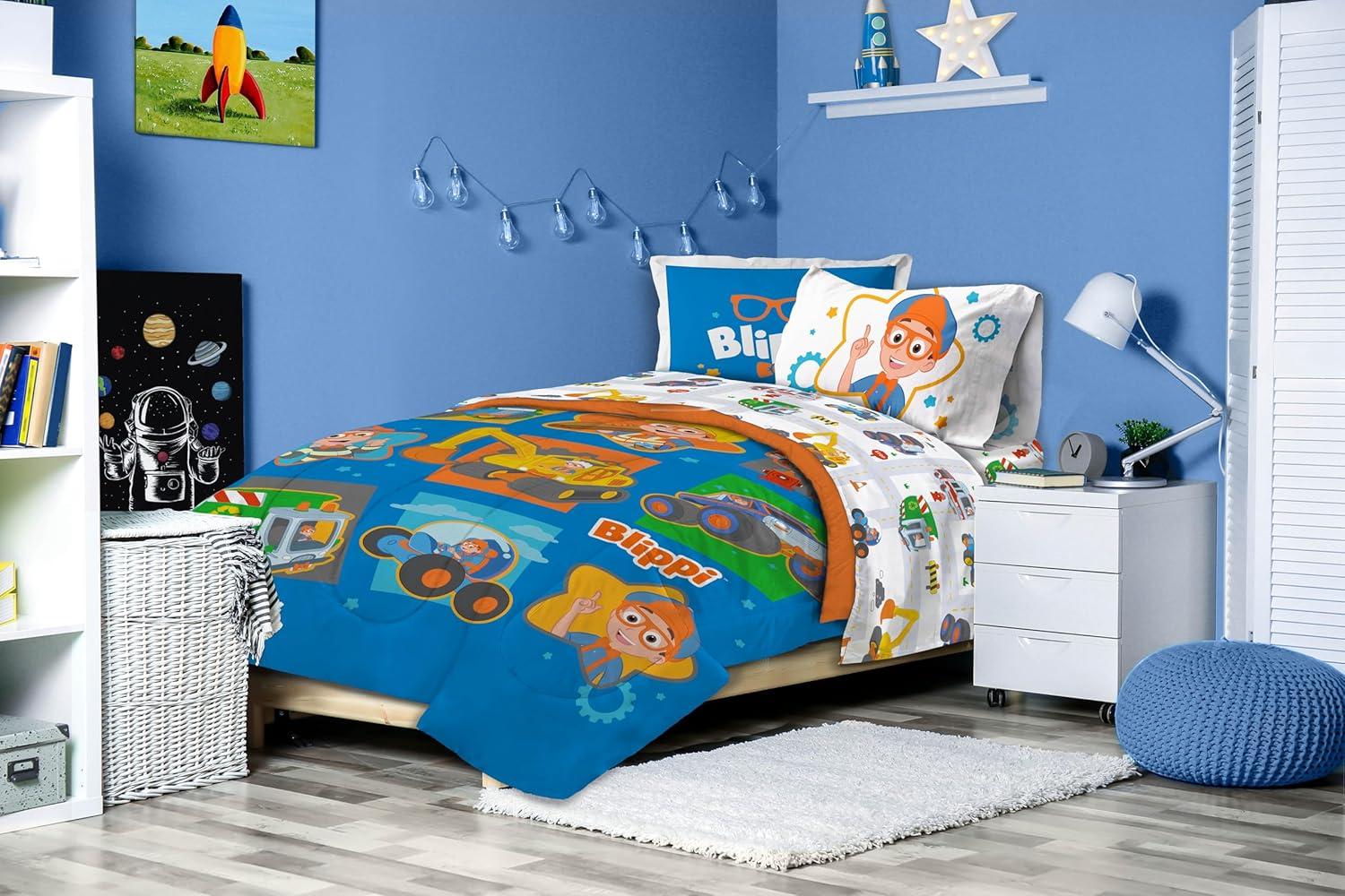 Jay Franco & Sons Blippi How Does This Work Bed Set with Sham Twin