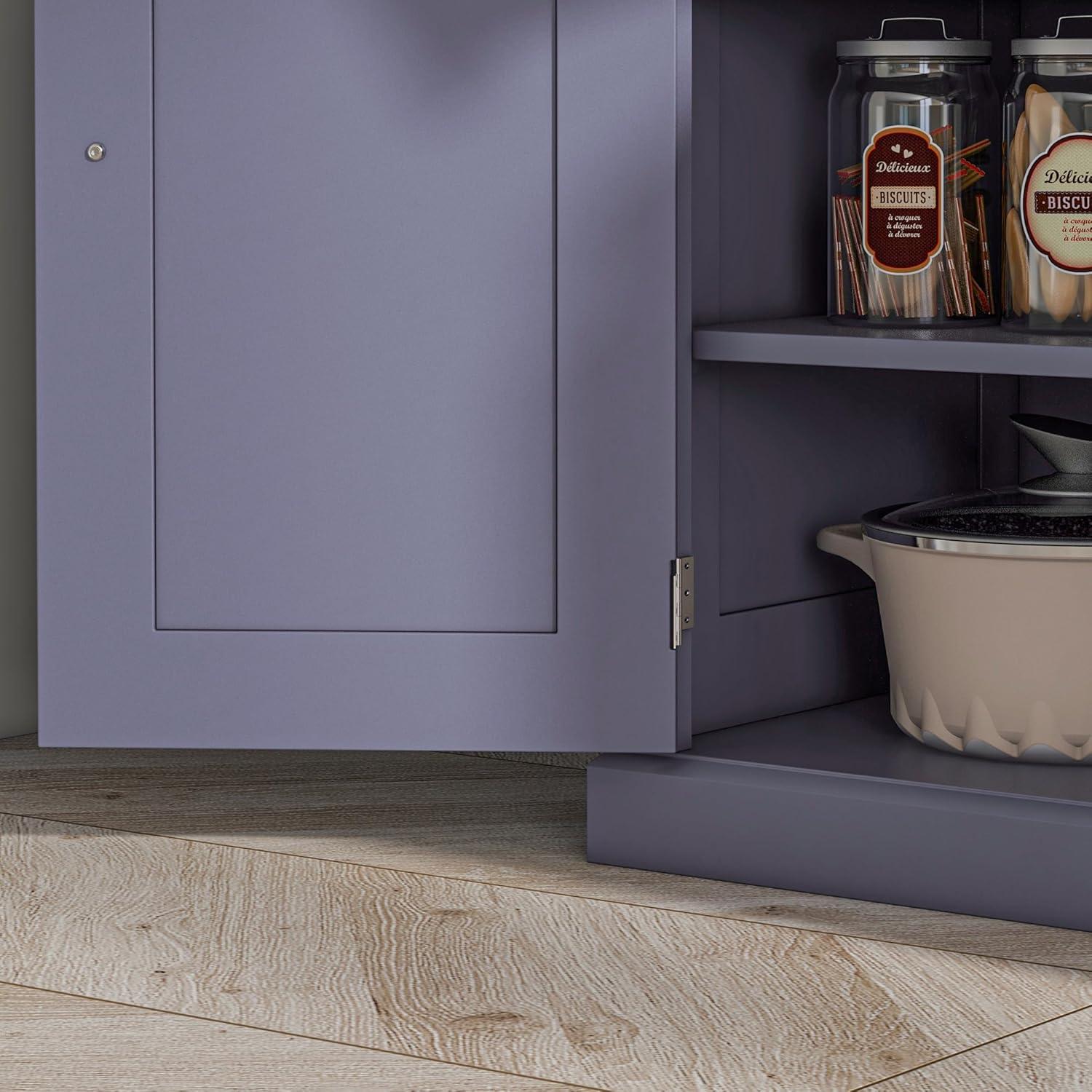 Winston Porter 72" Kitchen Pantry Cabinet Cupboard with Doors