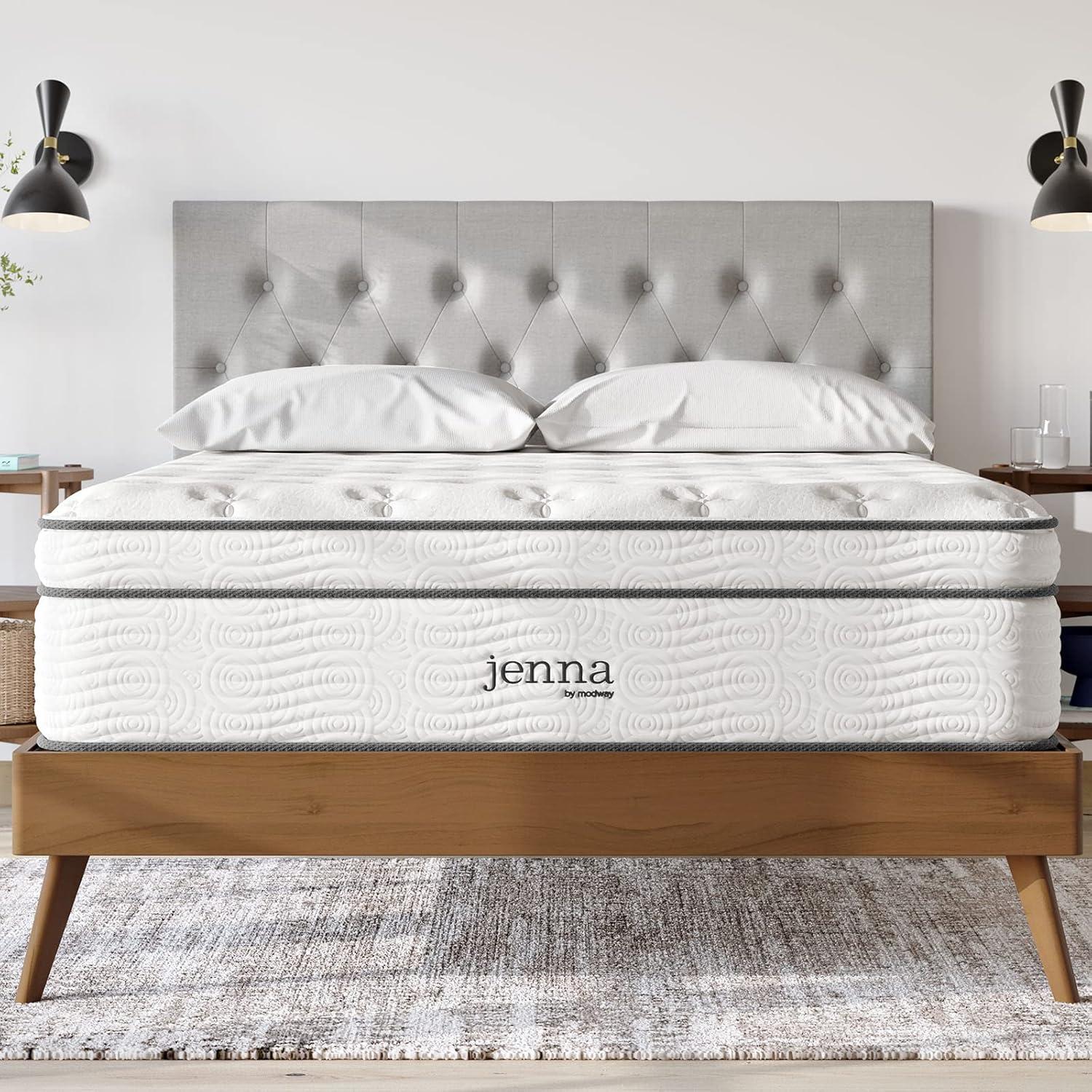 Modway Jenna 14-inch Euro Top Pocket Spring Mattress