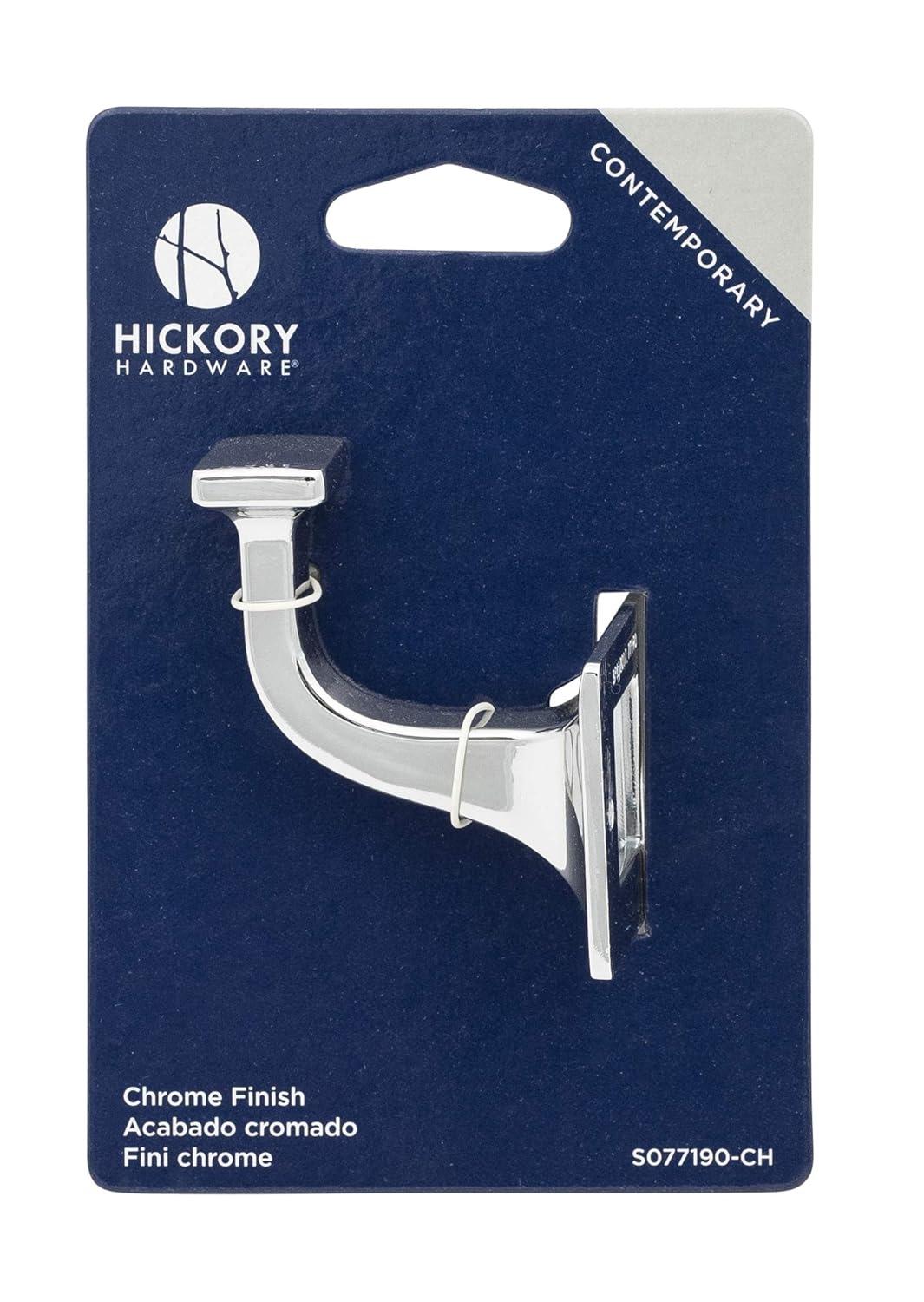 Chrome Metal Single Prong Decorative Wall Hook