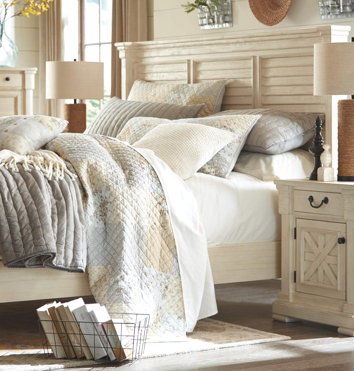 Bolanburg One Drawer Nightstand Antique White: Farmhouse Style with USB Ports - Signature Design by Ashley
