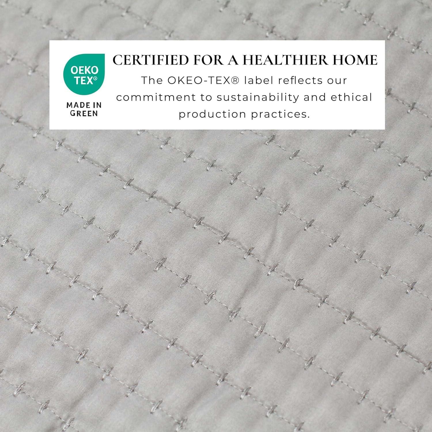 FreshFolds Modern & Contemporary Stripe Stitched Quilt Set with Shams