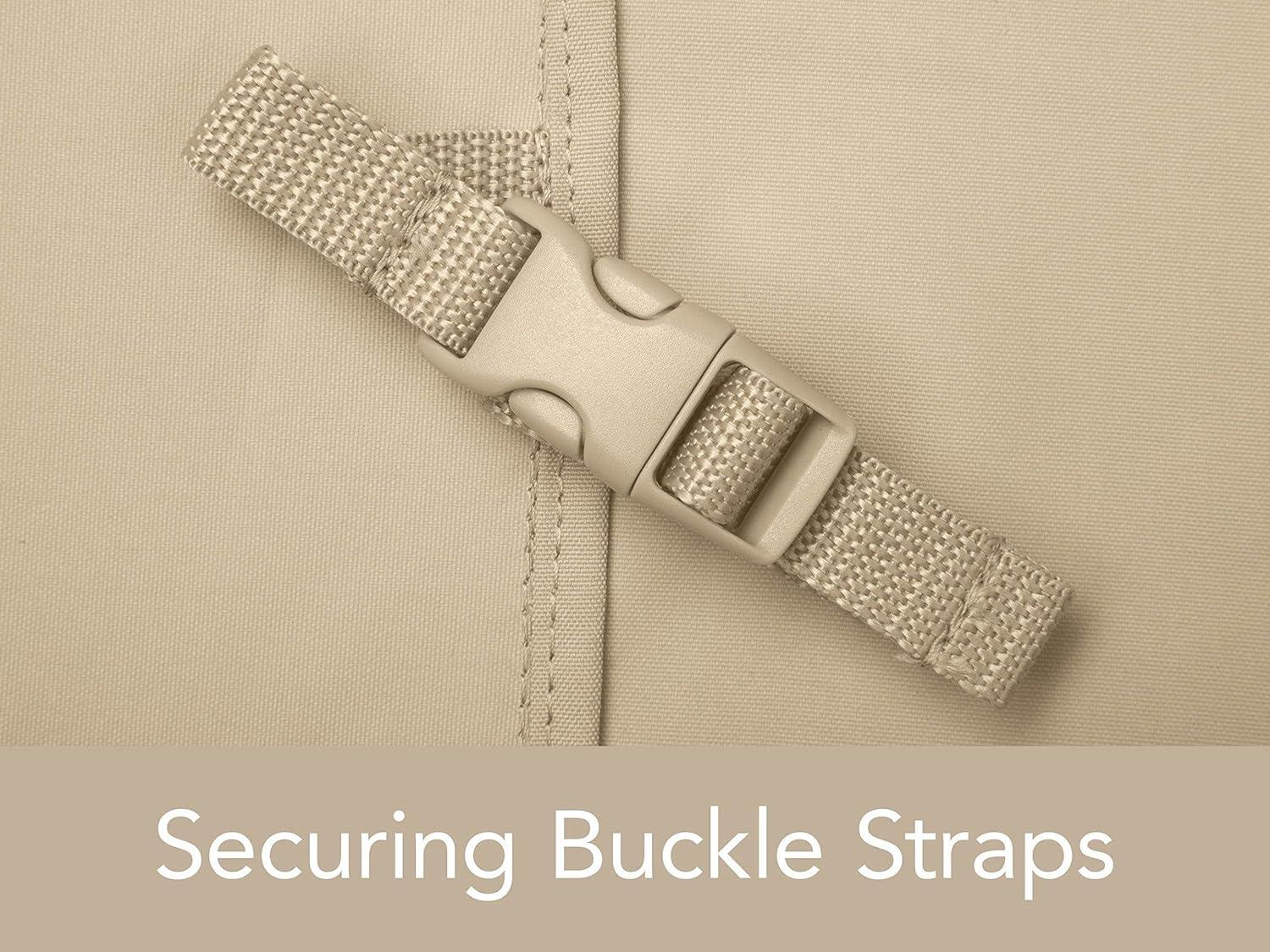 Covermates Outdoor Sofa Loveseat Cover - Water Resistant Polyester, Drawcord Hem, Mesh Vents, Seating and Chair Covers, 62W x 32D x 34H, Khaki