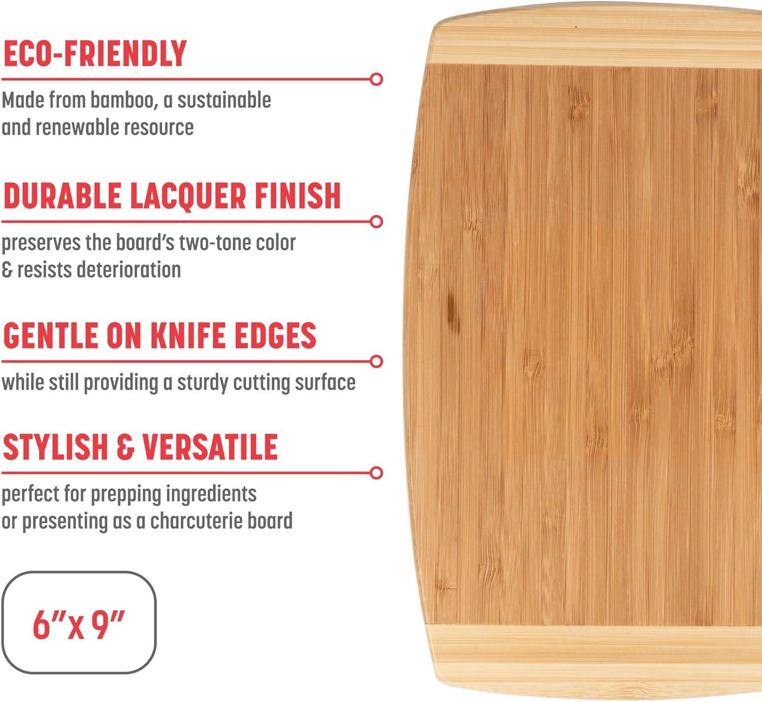 JOYCE CHEN Joyce Chen Large Burnished Bamboo Cutting Board, 10X15-Inch