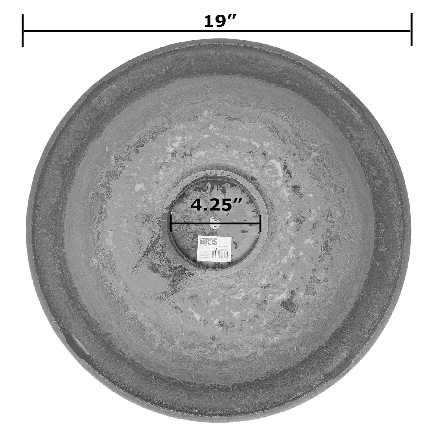 Tierra Garden Birds 19" D Hunter Green Fiber Clay Birdbath Bowl