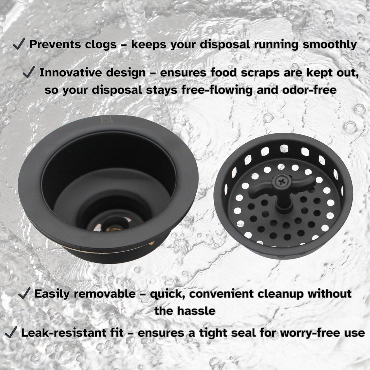 3-1/2" Wing Nut Twist Style Kitchen Sink Basket Strainer