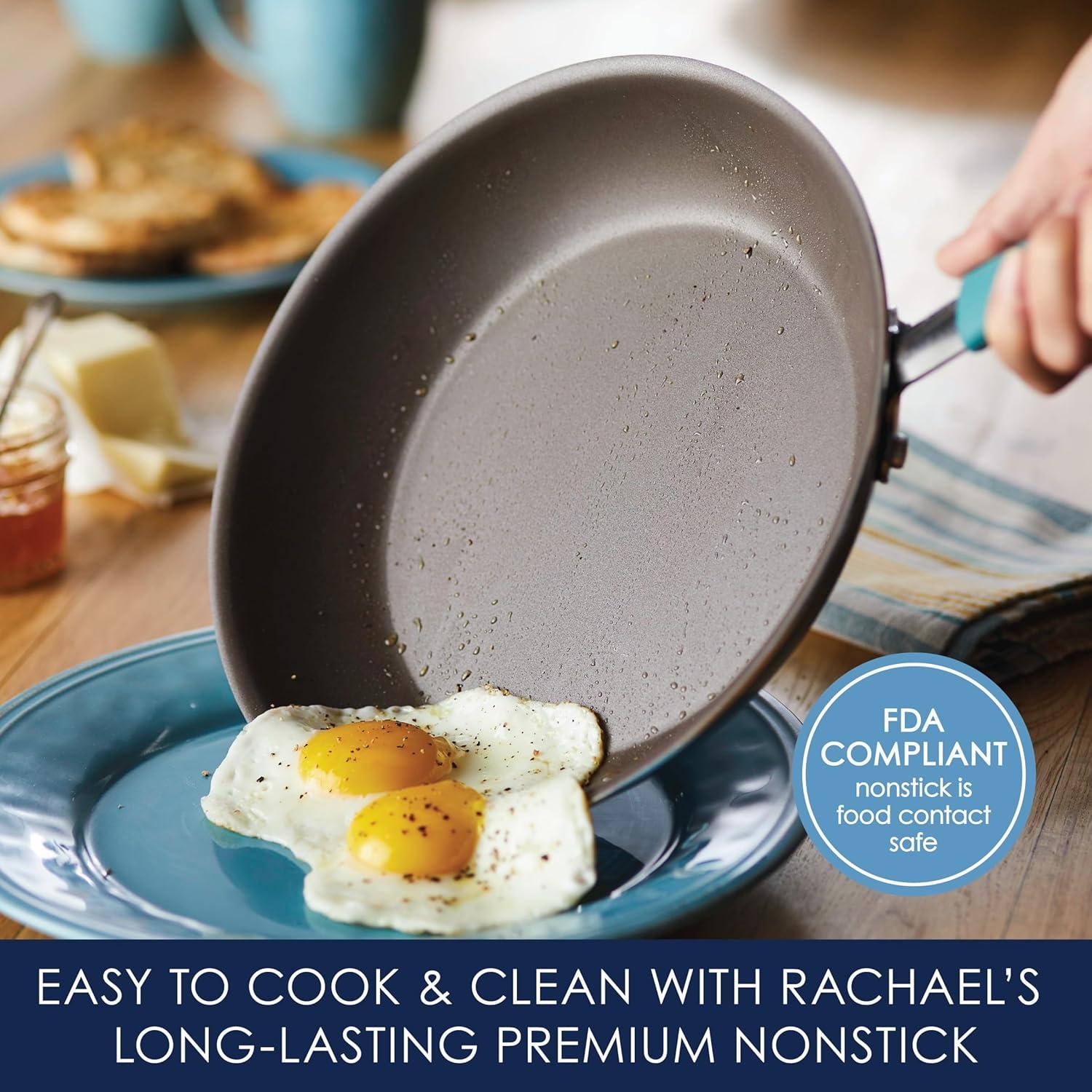 Rachael Ray Rachael Ray Cucina Hard-Anodized Aluminum Nonstick Cookware Pots and Pans Set, 12 Piece