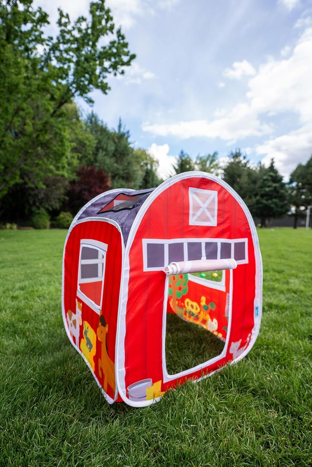 Red Farm House Pop-Up Tent with Mesh Panels